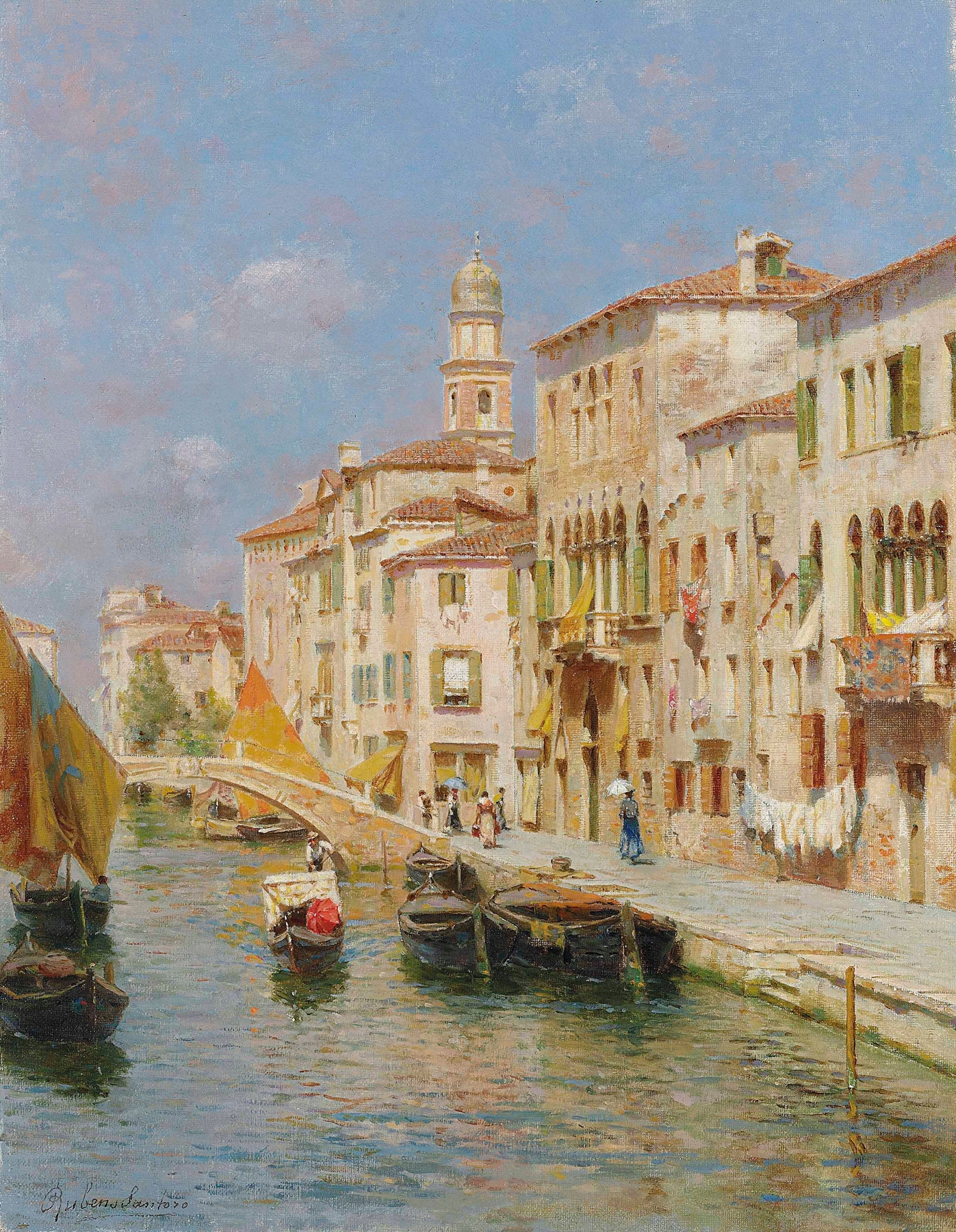 Canal in Venice, by Rubens Santoro, public domain