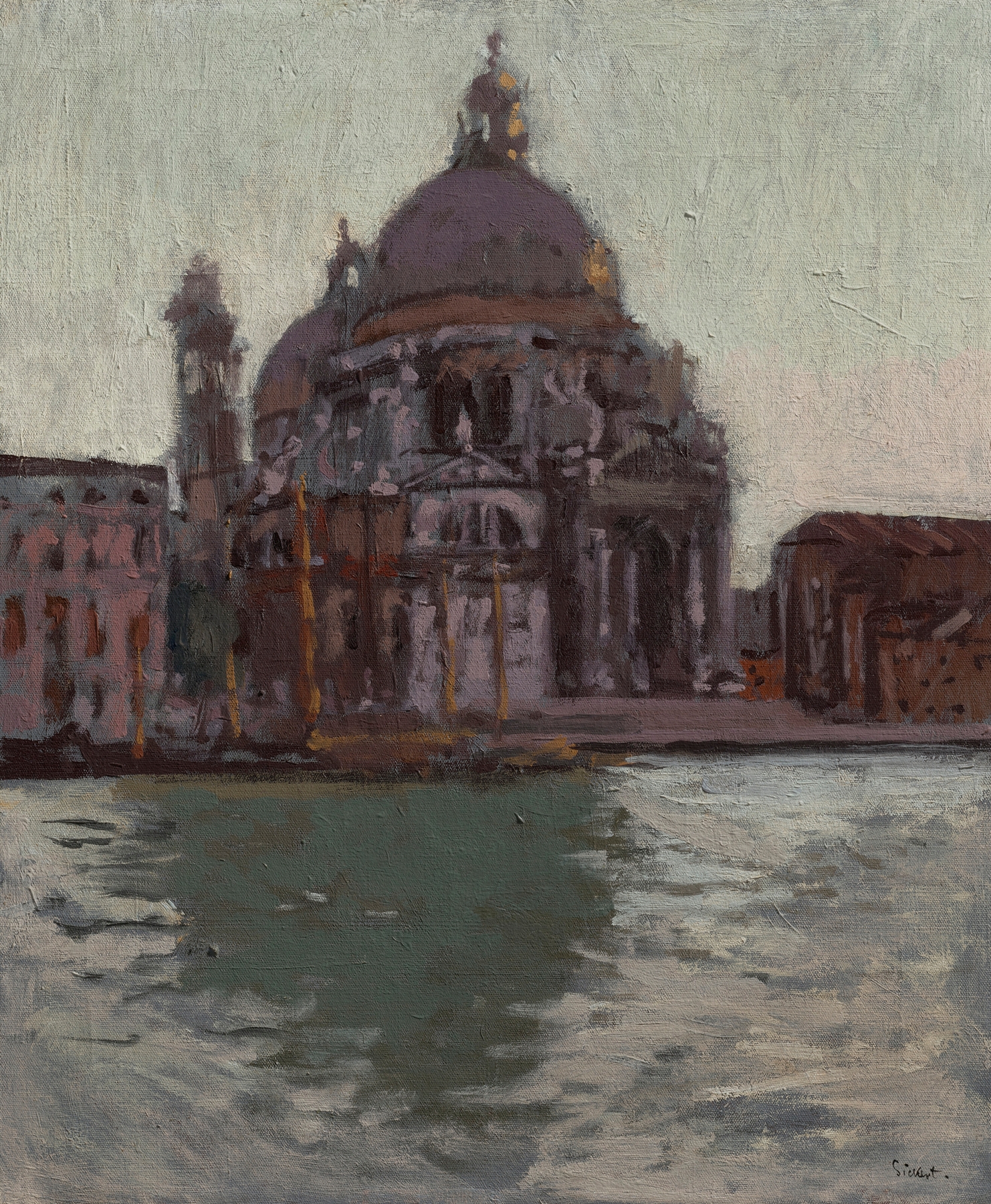 Impressionist oil painting by Walter Richard Sickert depicting the Basilica di Santa Maria della Salute.