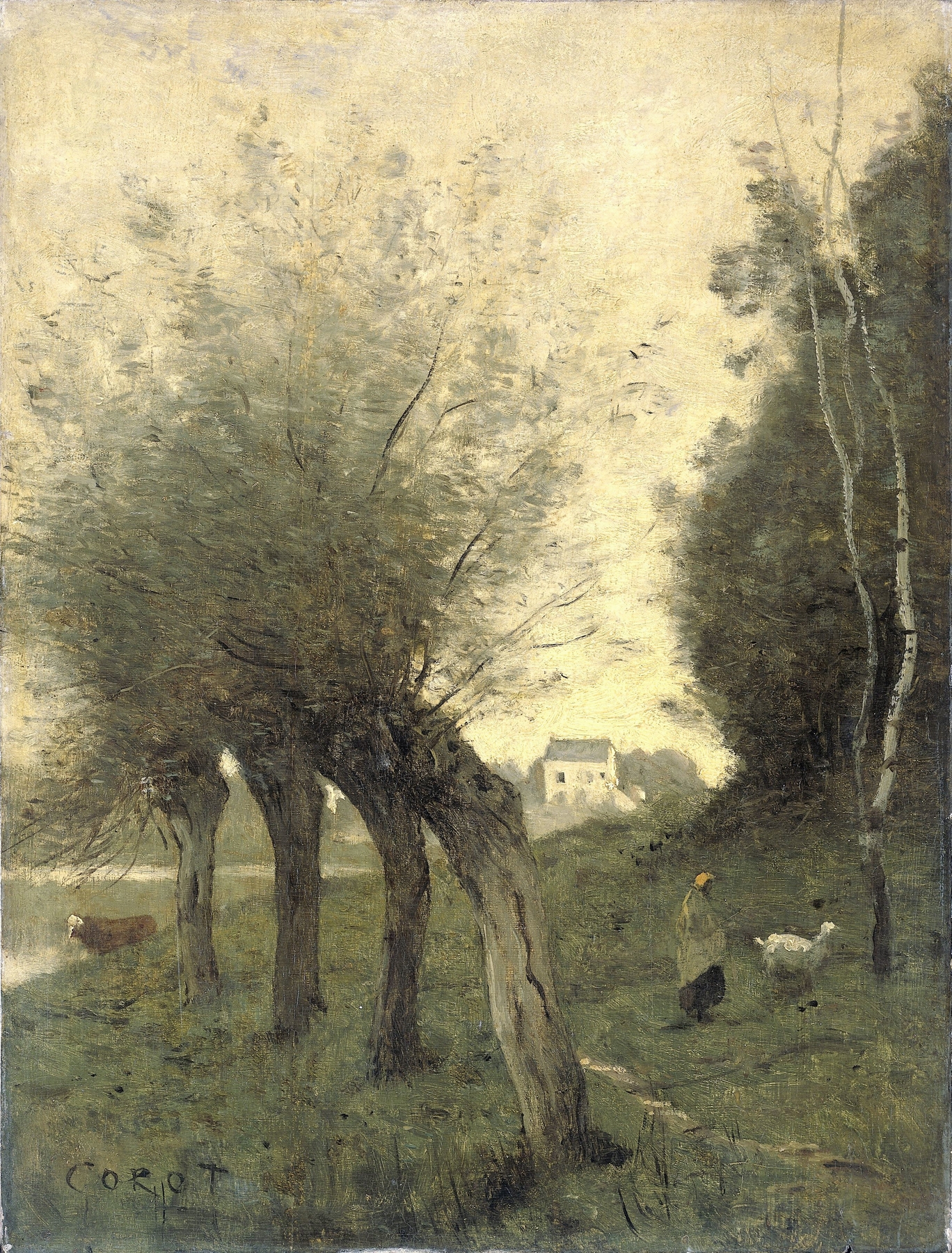 Landscape with Pollard Willows, by Jean-Baptiste-Camille Corot, public domain