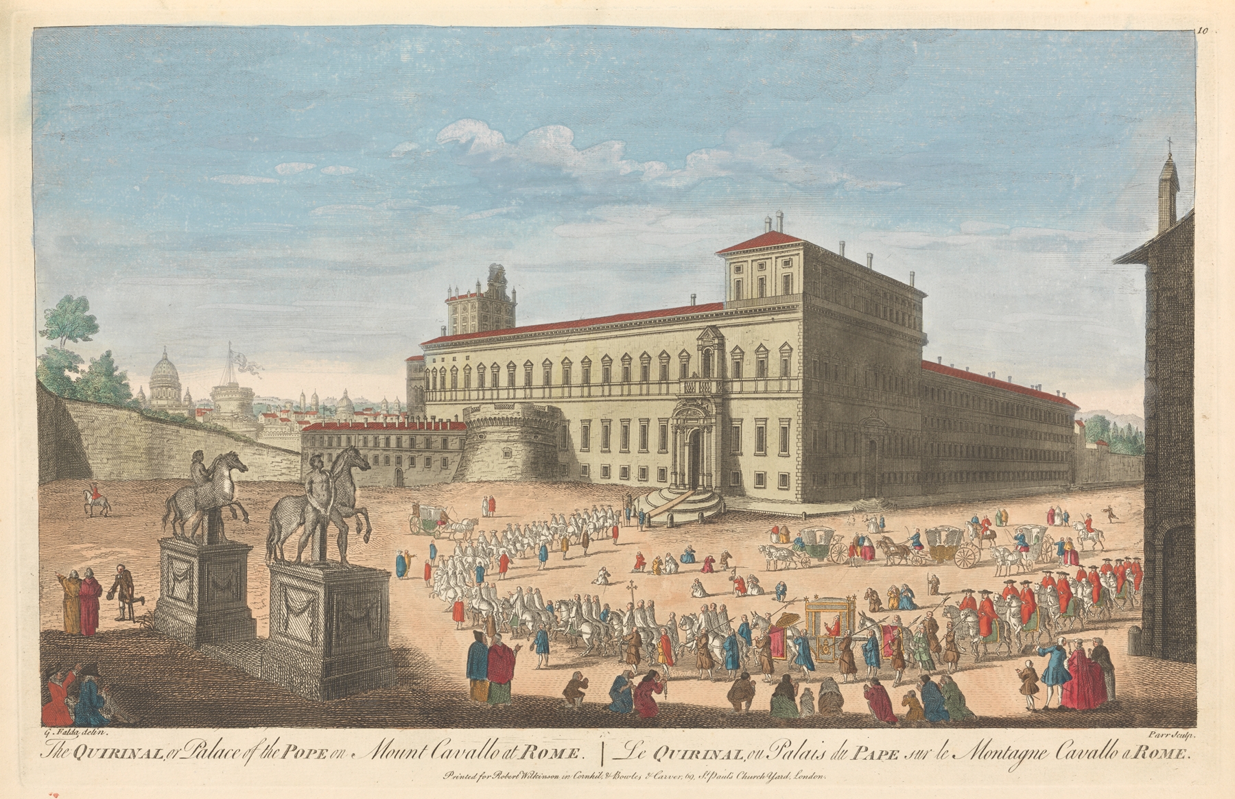 Architecture of The Quirinal, or Palace of the Pope, by Remi Parr, oil painting