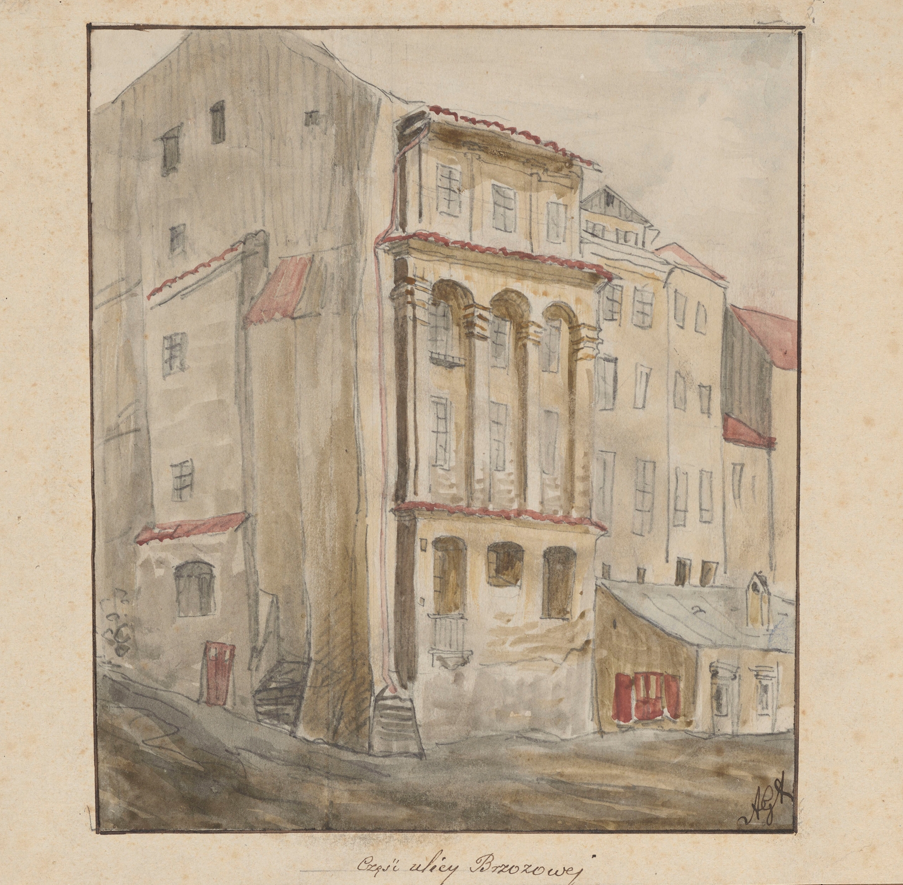 Landscape of Brzozowa Street by Adrian Głębocki, oil on canvas