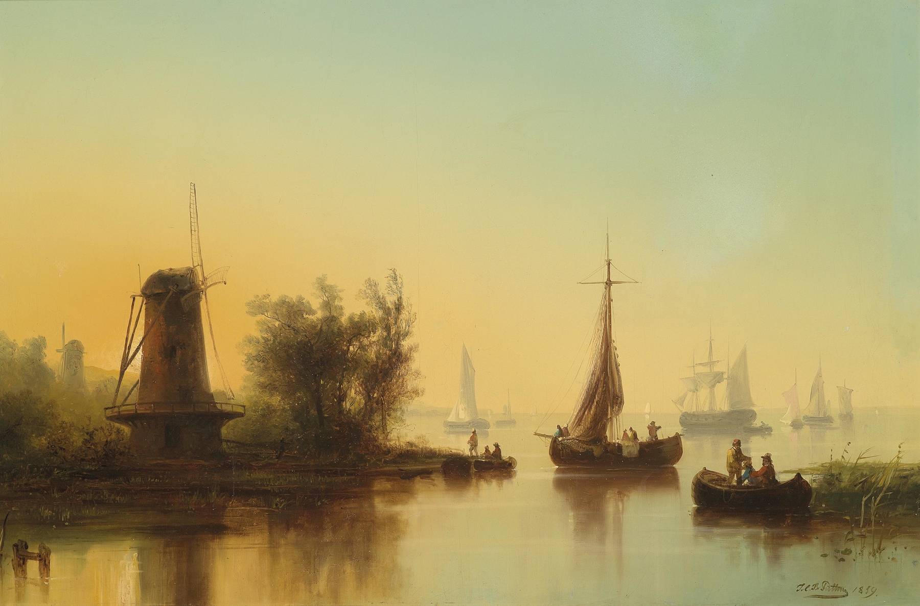 Mündung der Maas, by Josef Carl Berthold Püttner, public domain
