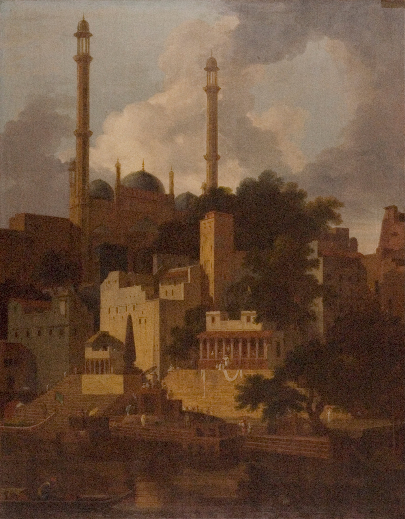 Aurangzeb’s Mosque, by Thomas Daniell, public domain