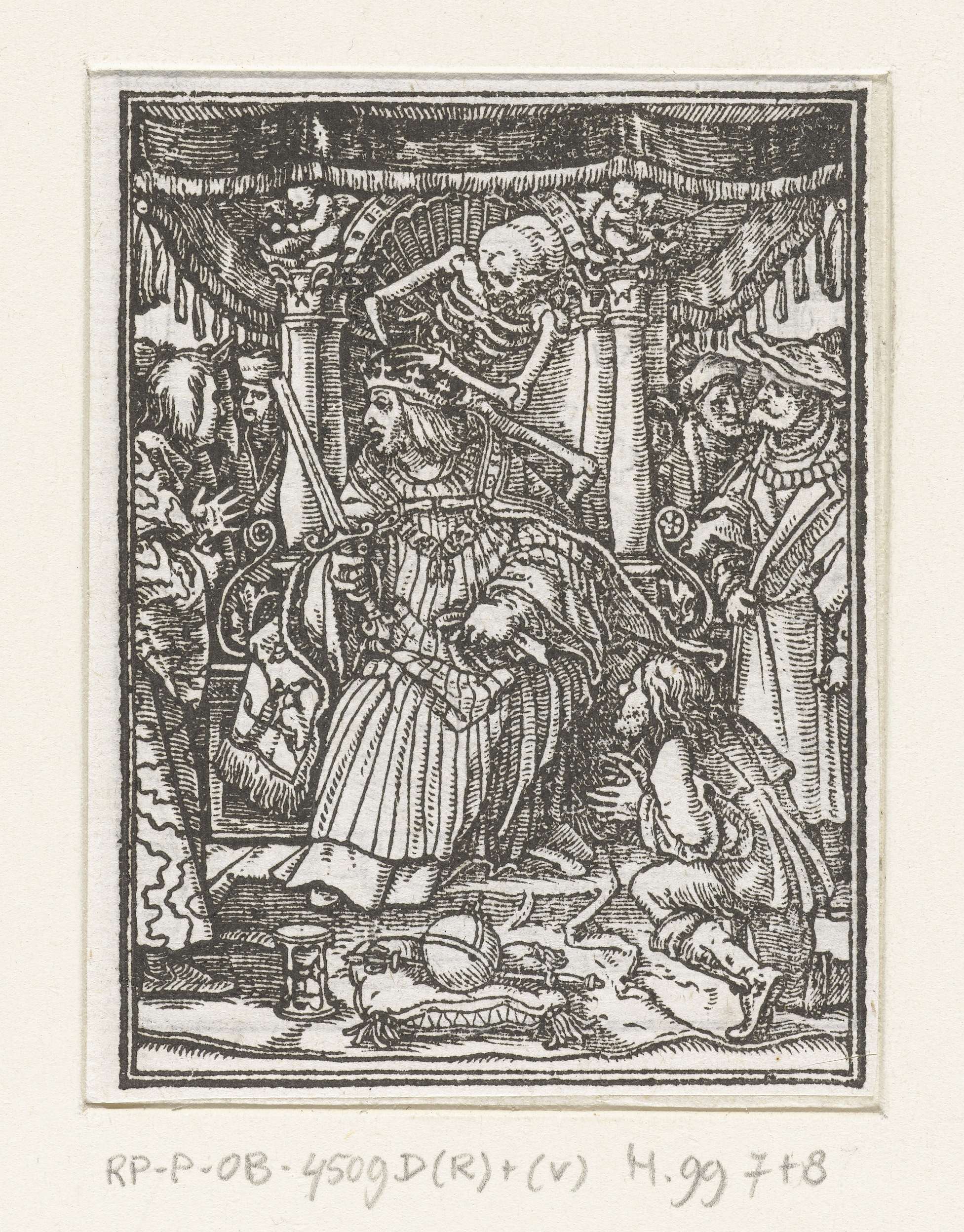 Keizer en de Dood, by Hans Holbein (II), public domain