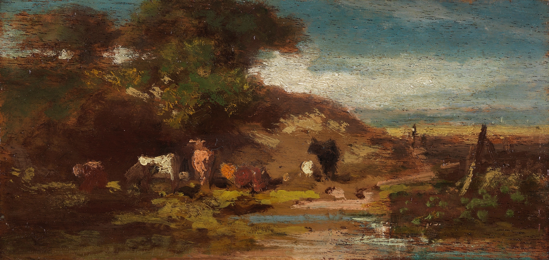 Landschaft mit Kühen, by Carl Spitzweg, public domain