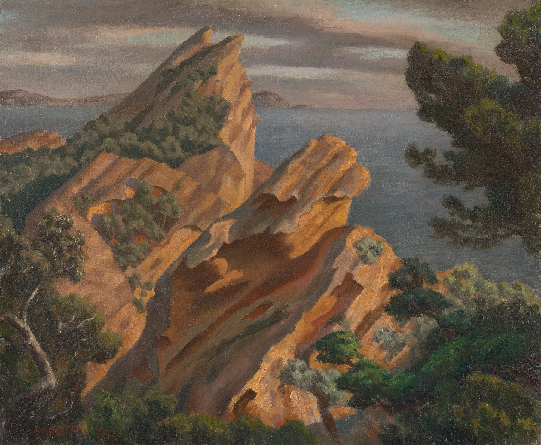 La Ciotat by Roger Fry, depicting soft waves and the Mediterranean Sea, oil painting