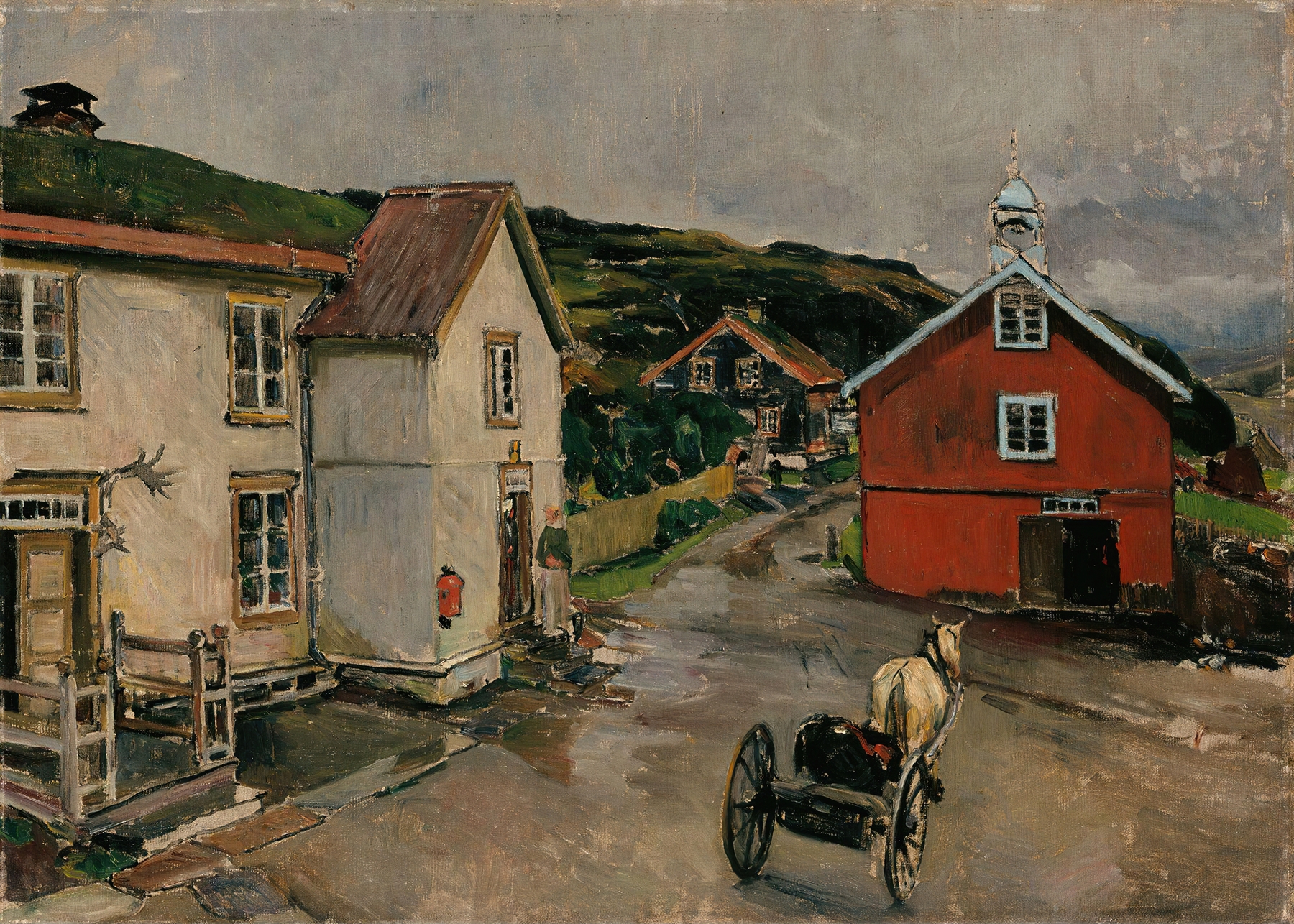 The Courtyard at Kongsvoll, by Gerhard Munthe, public domain