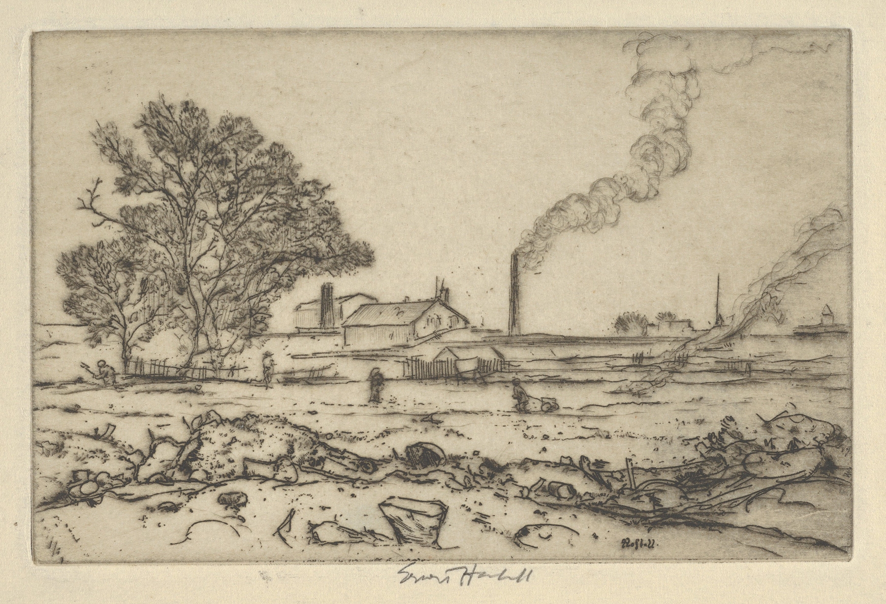 Outskirts of Boston, by Ernest Haskell, public domain