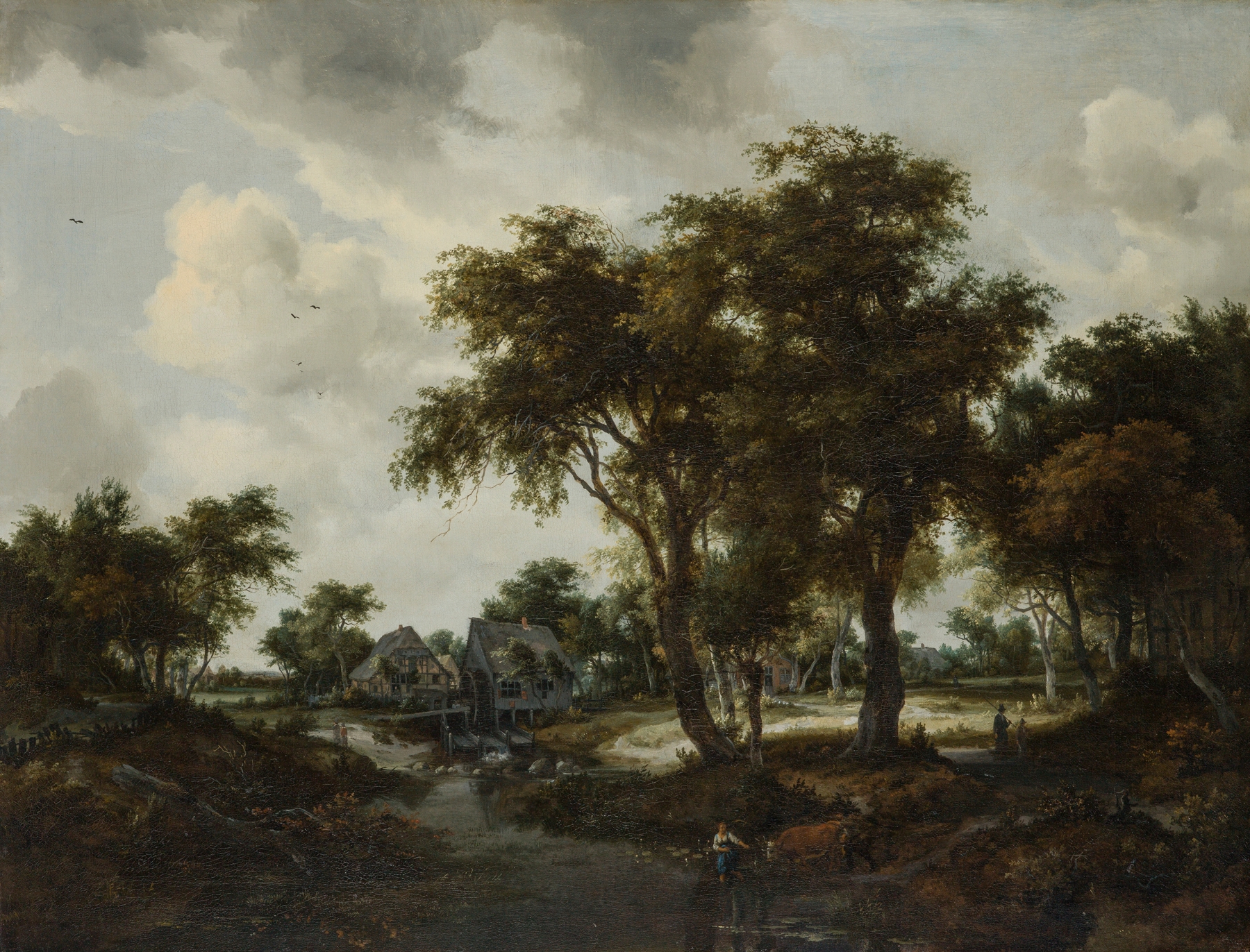 The Water Mill (The Trevor Landscape), by Meindert Hobbema, public domain