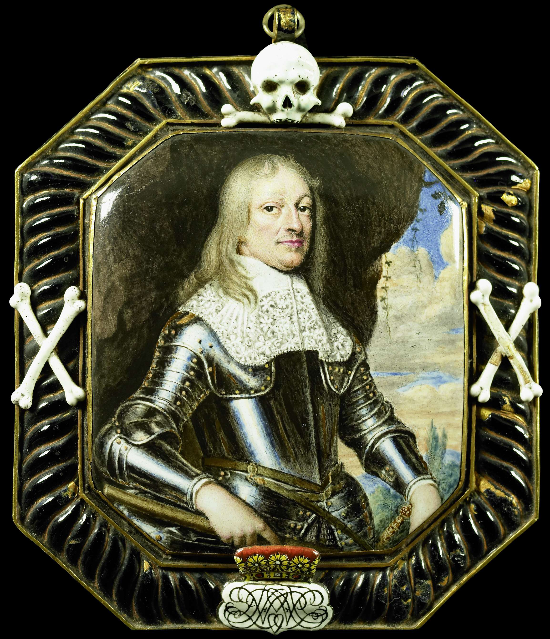 Portrait of Willem Frederik, graaf van Nassau-Dietz, in metal by unknown artist