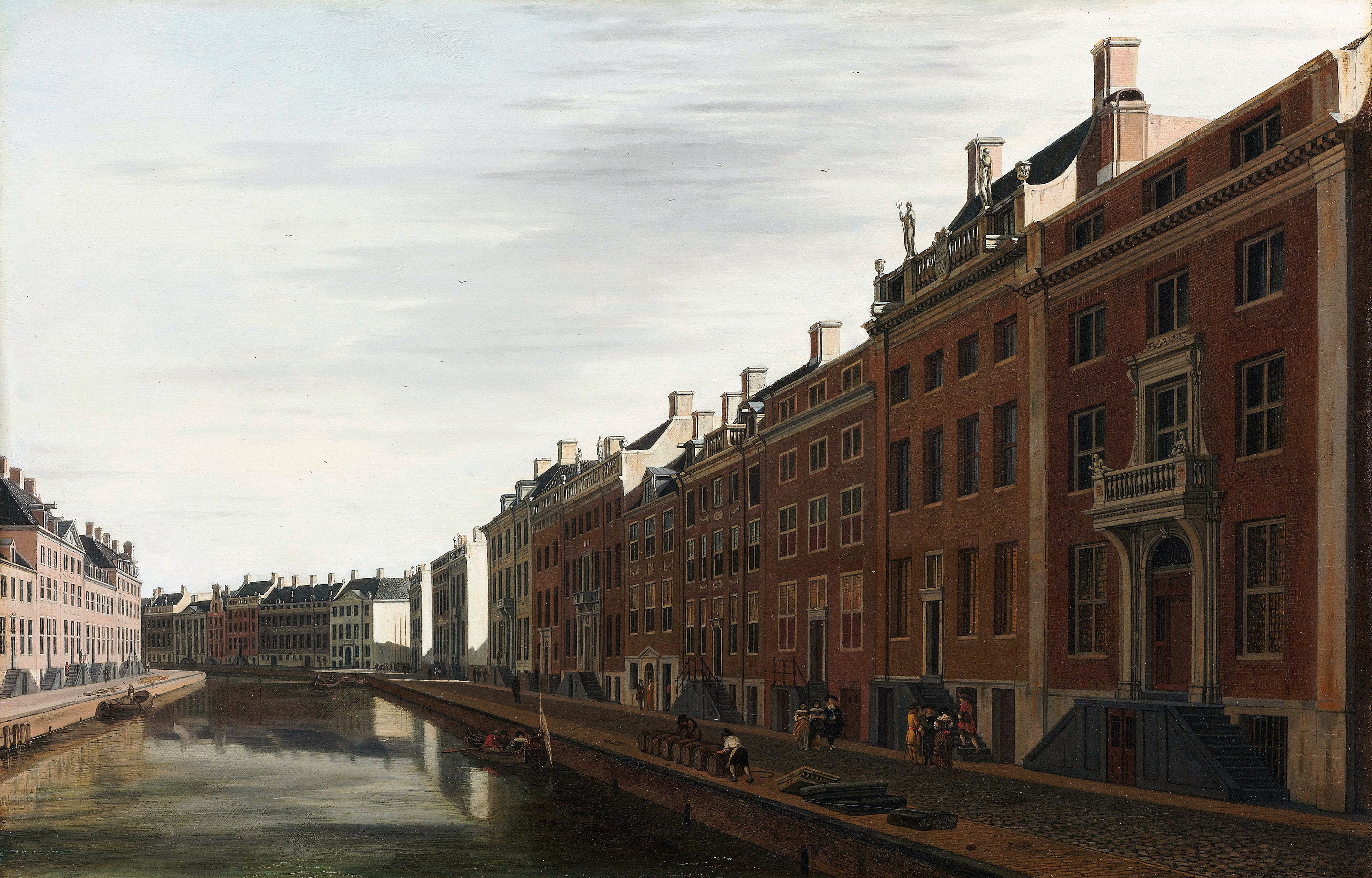 De Gouden Bocht in de Herengracht in Amsterdam, oil on canvas by Gerrit Adriaensz. Berckheyde