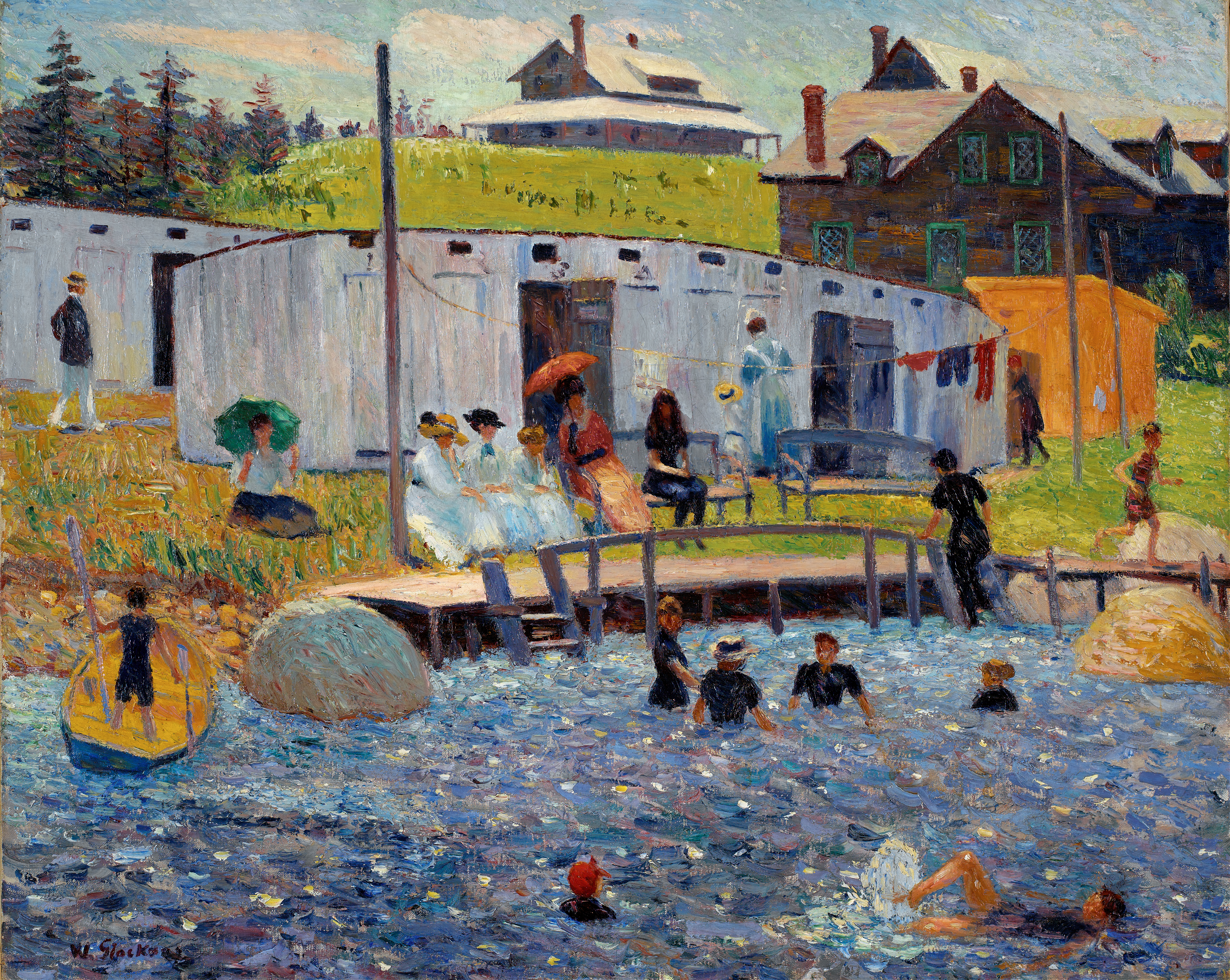 The Bathing Hour, Chester, Nova Scotia, by William James Glackens, public domain