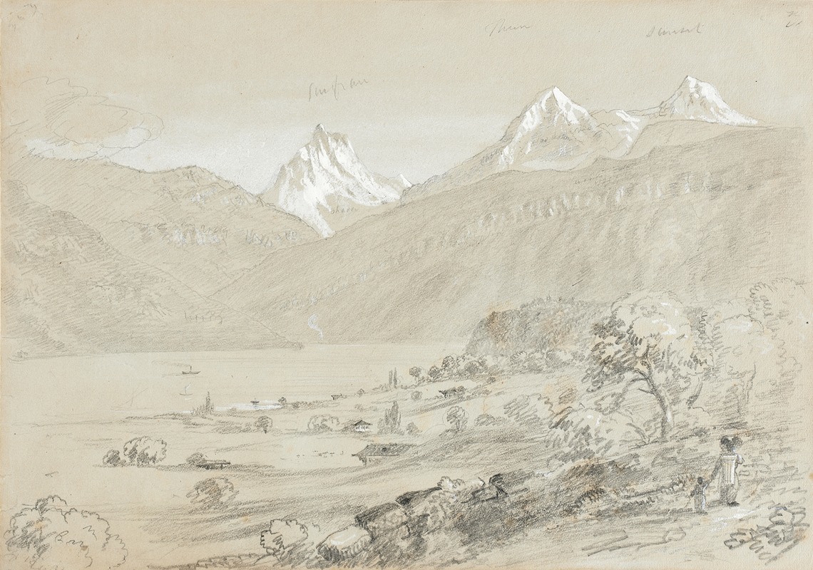 Thomas Cole's 'Landscape with Jungfrau' captures the majestic beauty of nature.