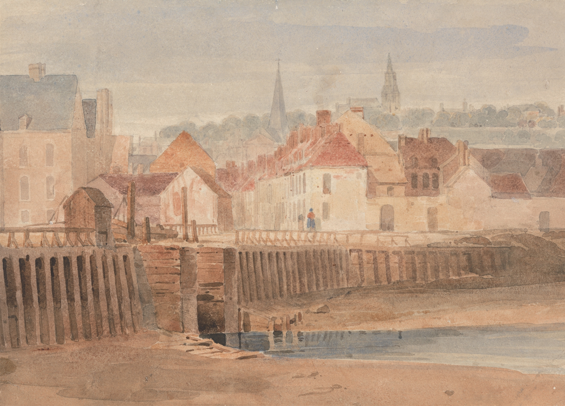 Boulogne Harbor, by Richard Parkes Bonington, public domain