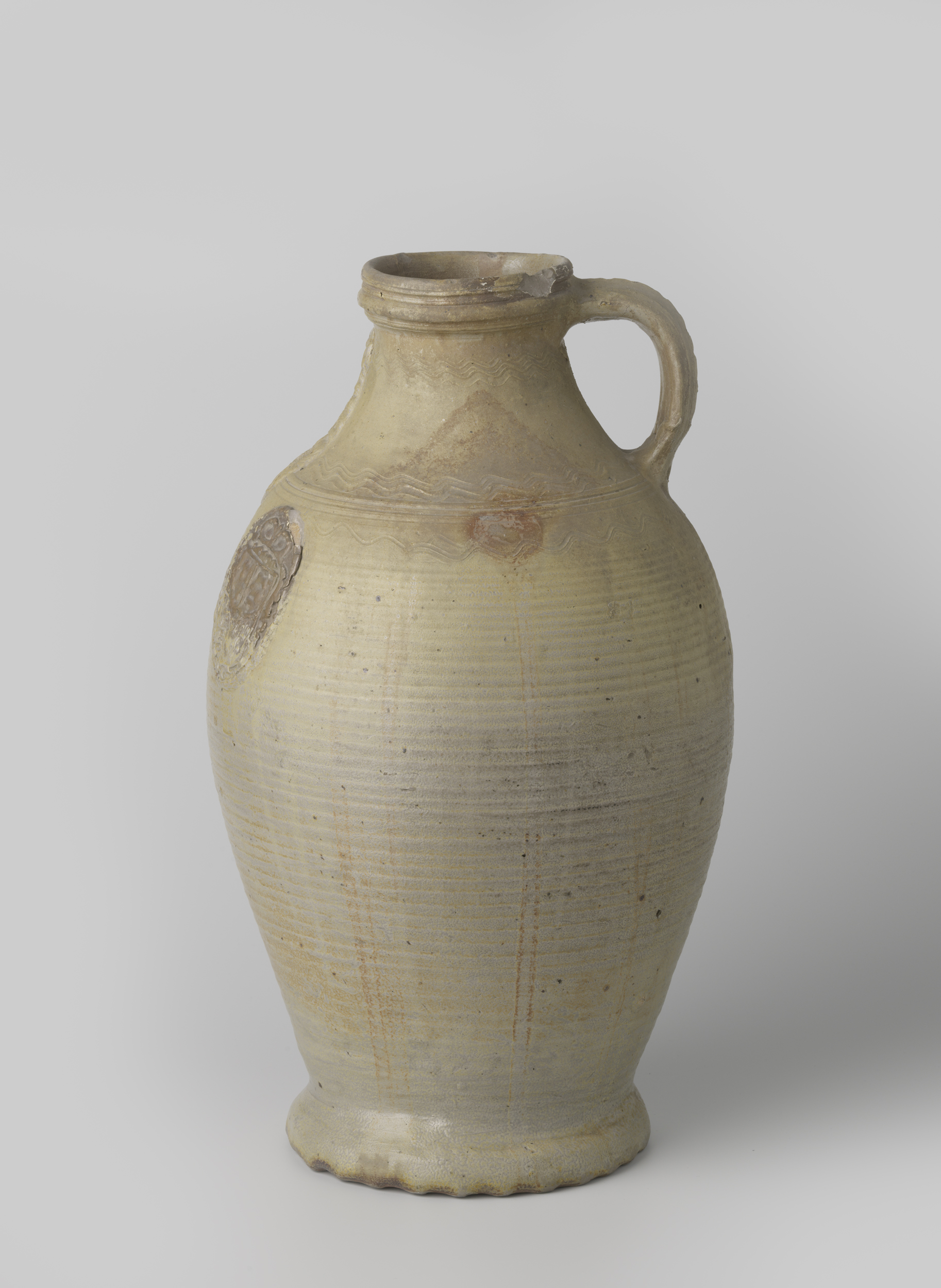 Jug (Bartmann jug) with coats of arms, by Unknown Artist, public domain
