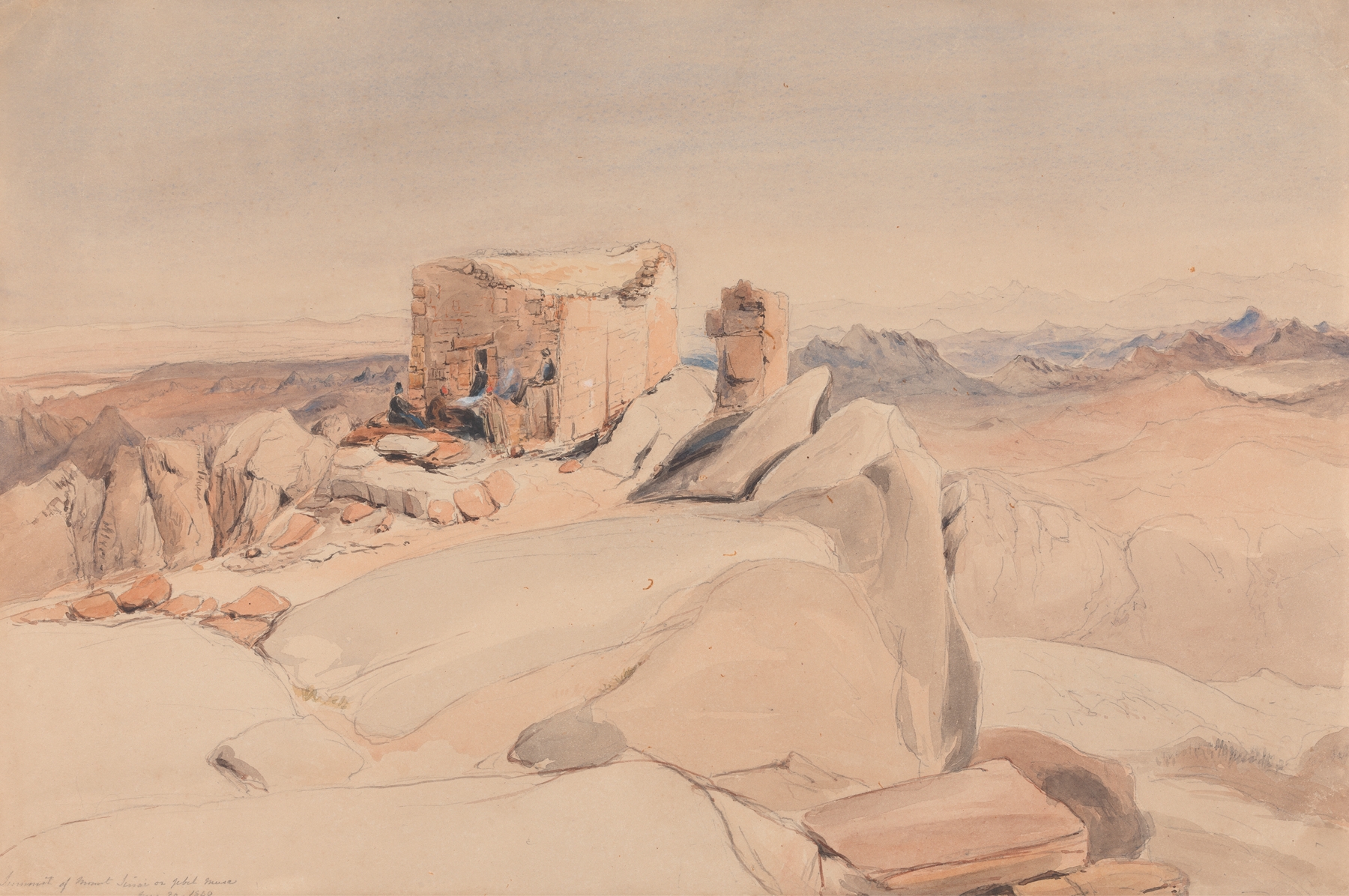 Summit of Mount Sinai, oil painting by Rev. Edward Thomas Daniell