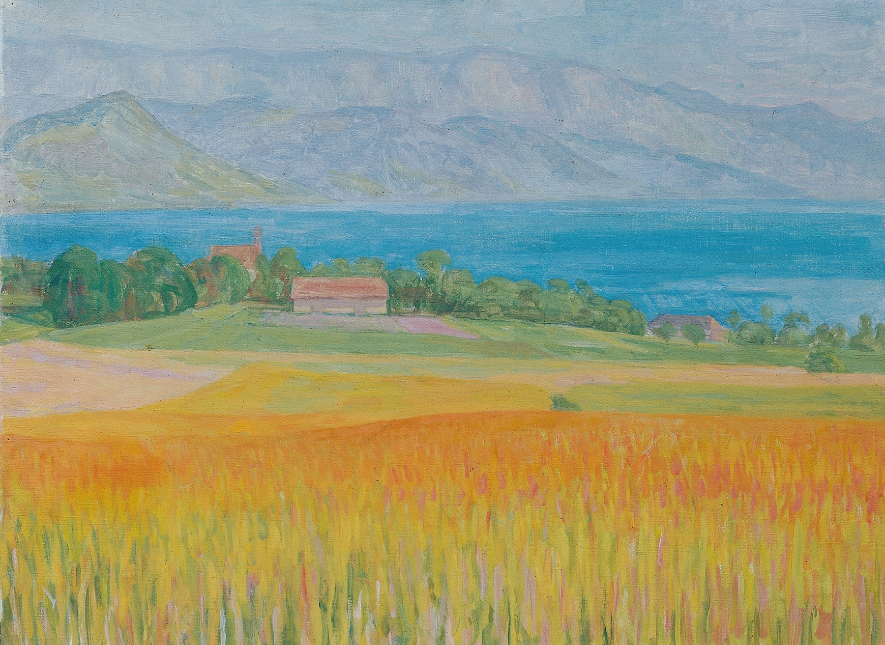 Kornfeld am Attersee, by Walther Gamerith, public domain