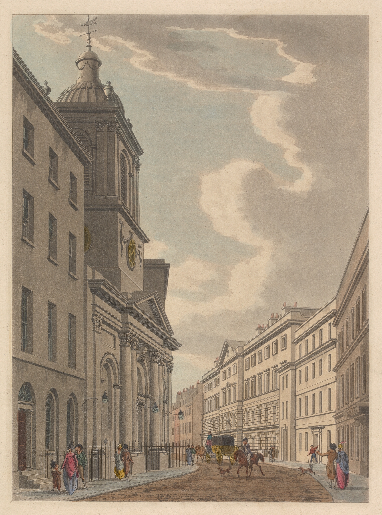 St. Peter le Poor, Broad Street, by Thomas Malton, public domain