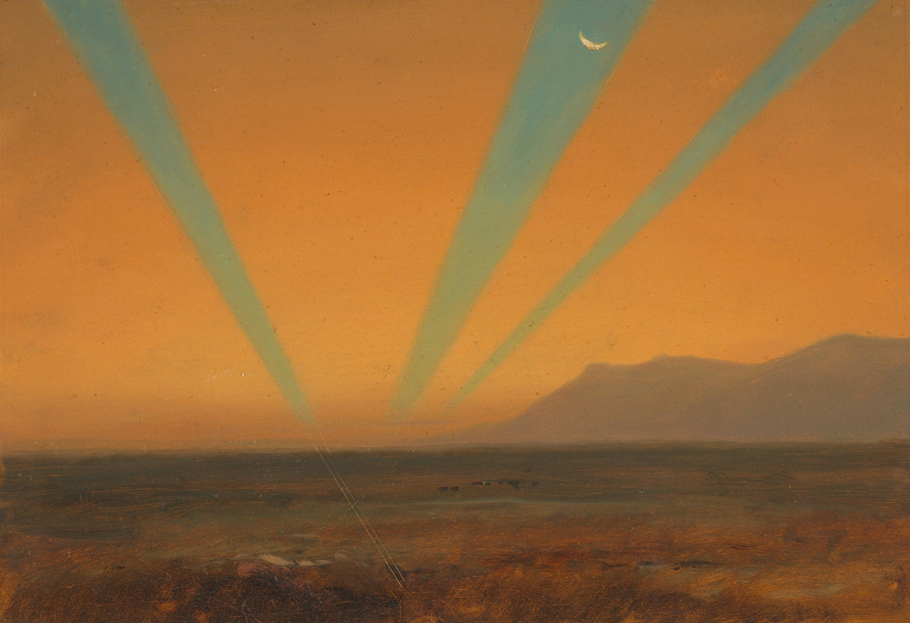 Landscape with Sunset, by Frederic Edwin Church, public domain