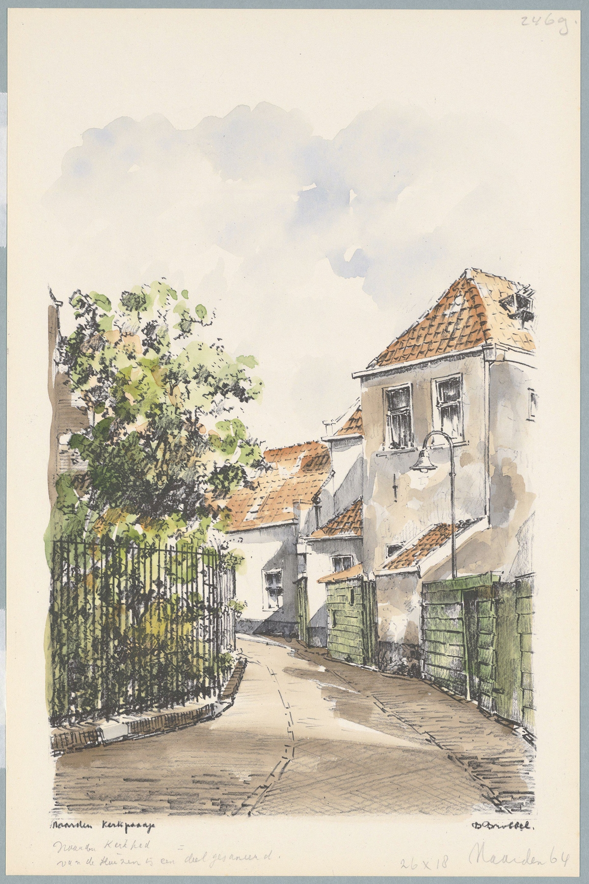 Landscape with architectural remnants in earth tones by Bob Brobbel, Modernism