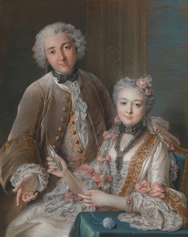 A portrait of François and Marie Élisabeth de Jullienne by Charles-Antoine Coypel.