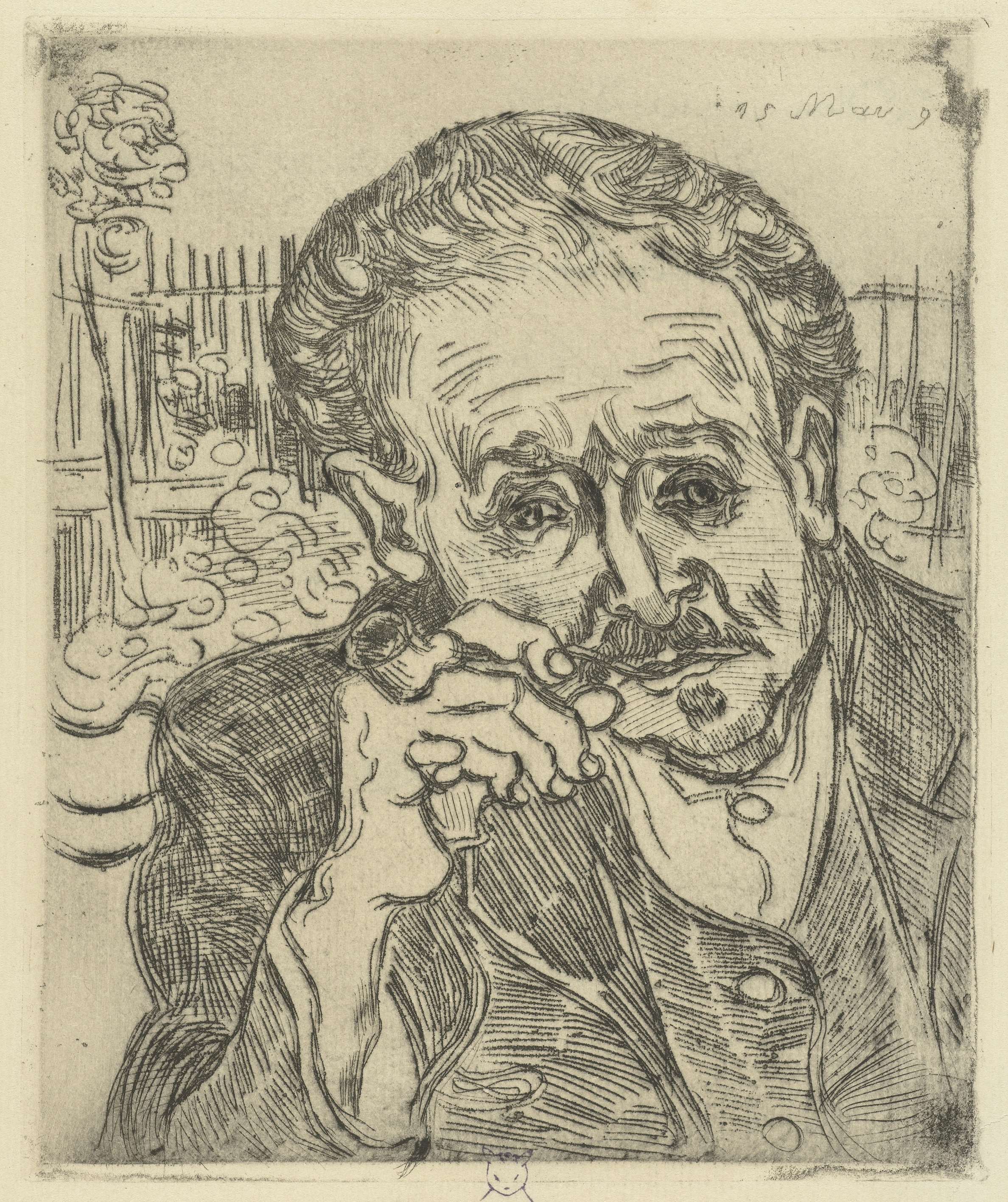 Portrait of Dr Gachet, by Vincent van Gogh, public domain