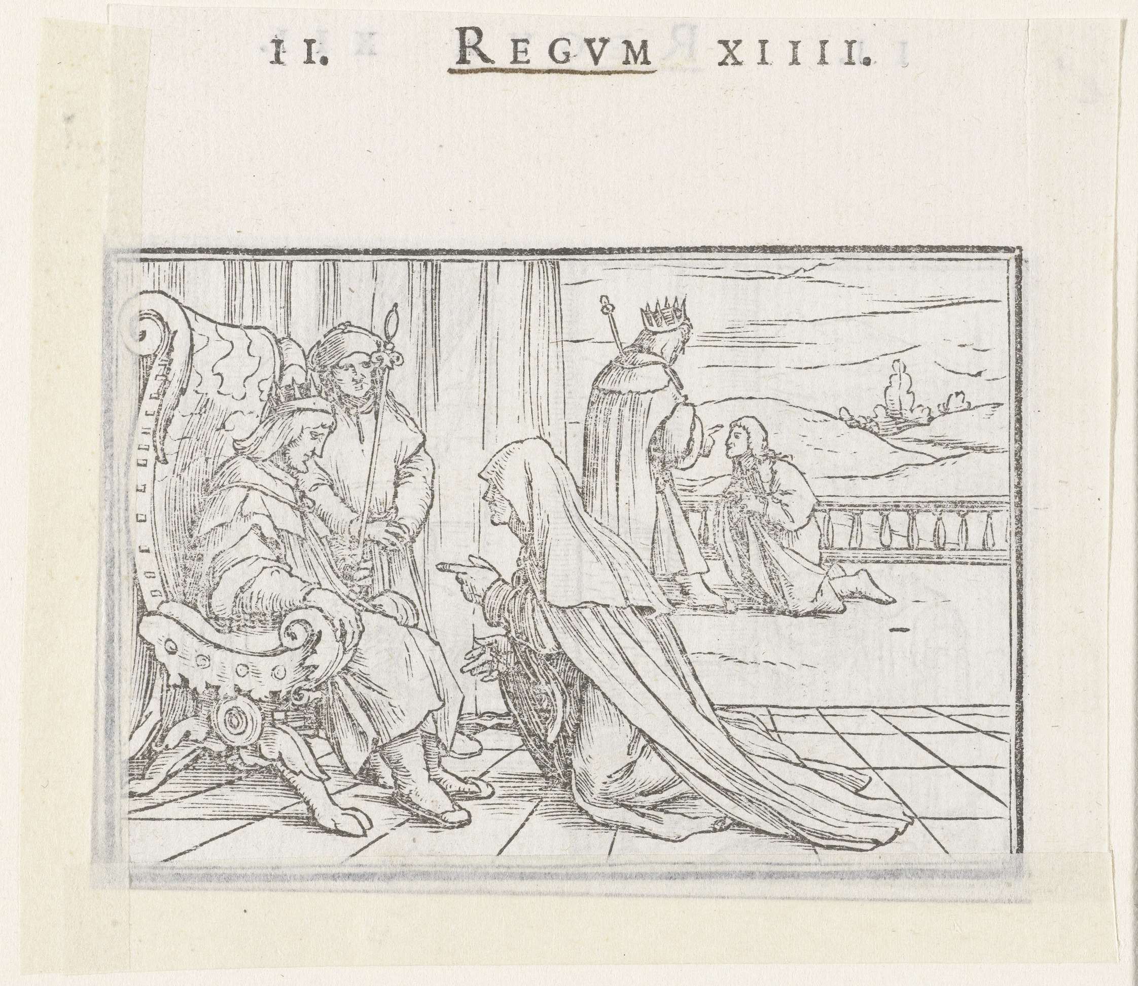 Historical drawing by Hans Holbein (II) depicting two figures in dialogue on paper.