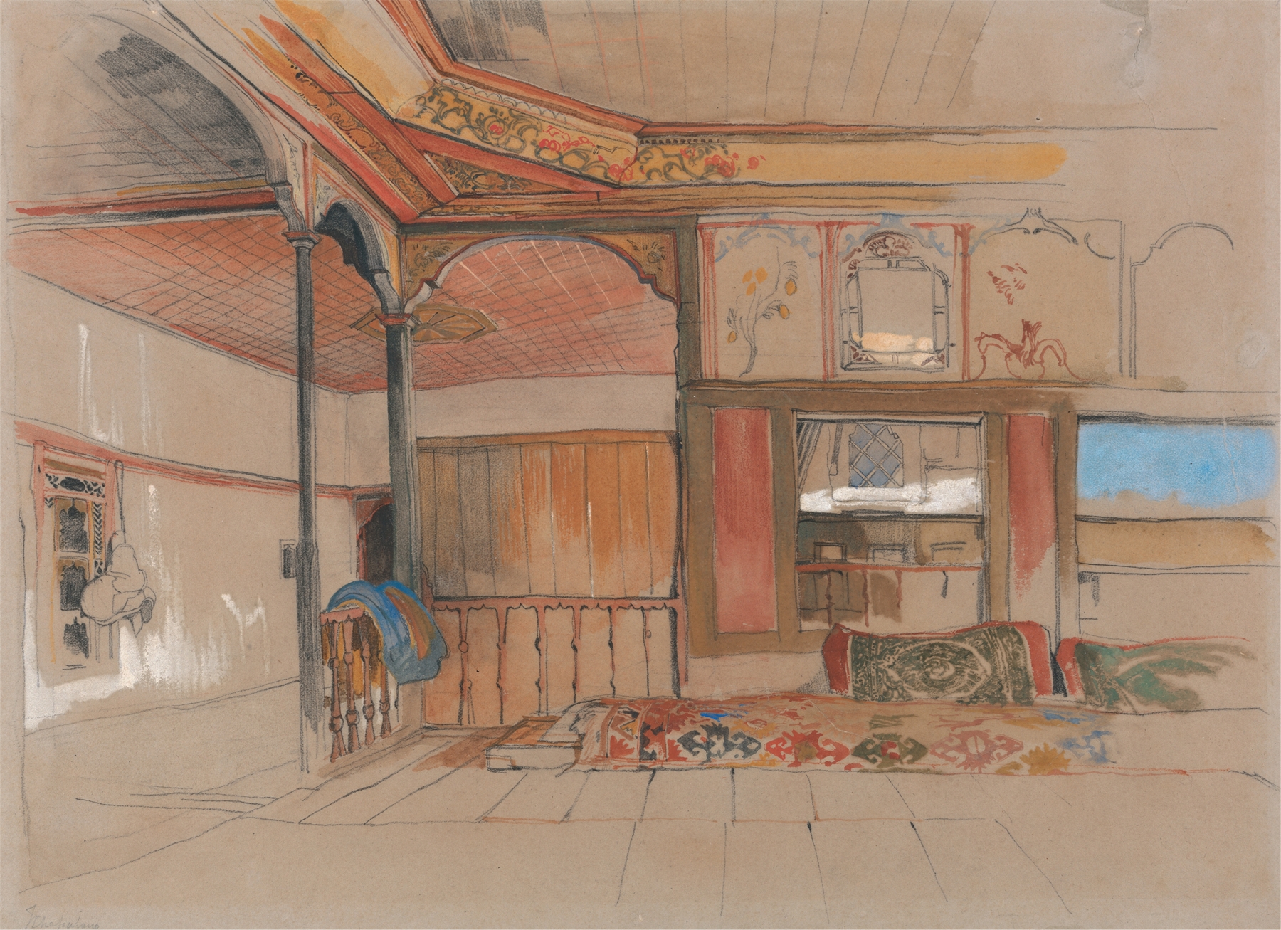 Interior of an Eastern House, by John Frederick Lewis, public domain