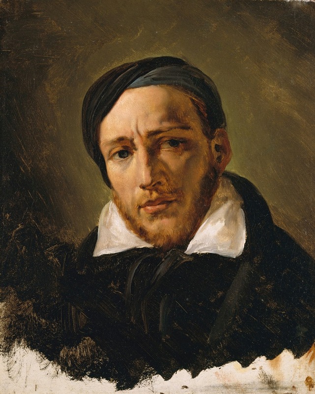 Portrait of Jean-Louis-André-Théodore Gericault by Horace Vernet.
