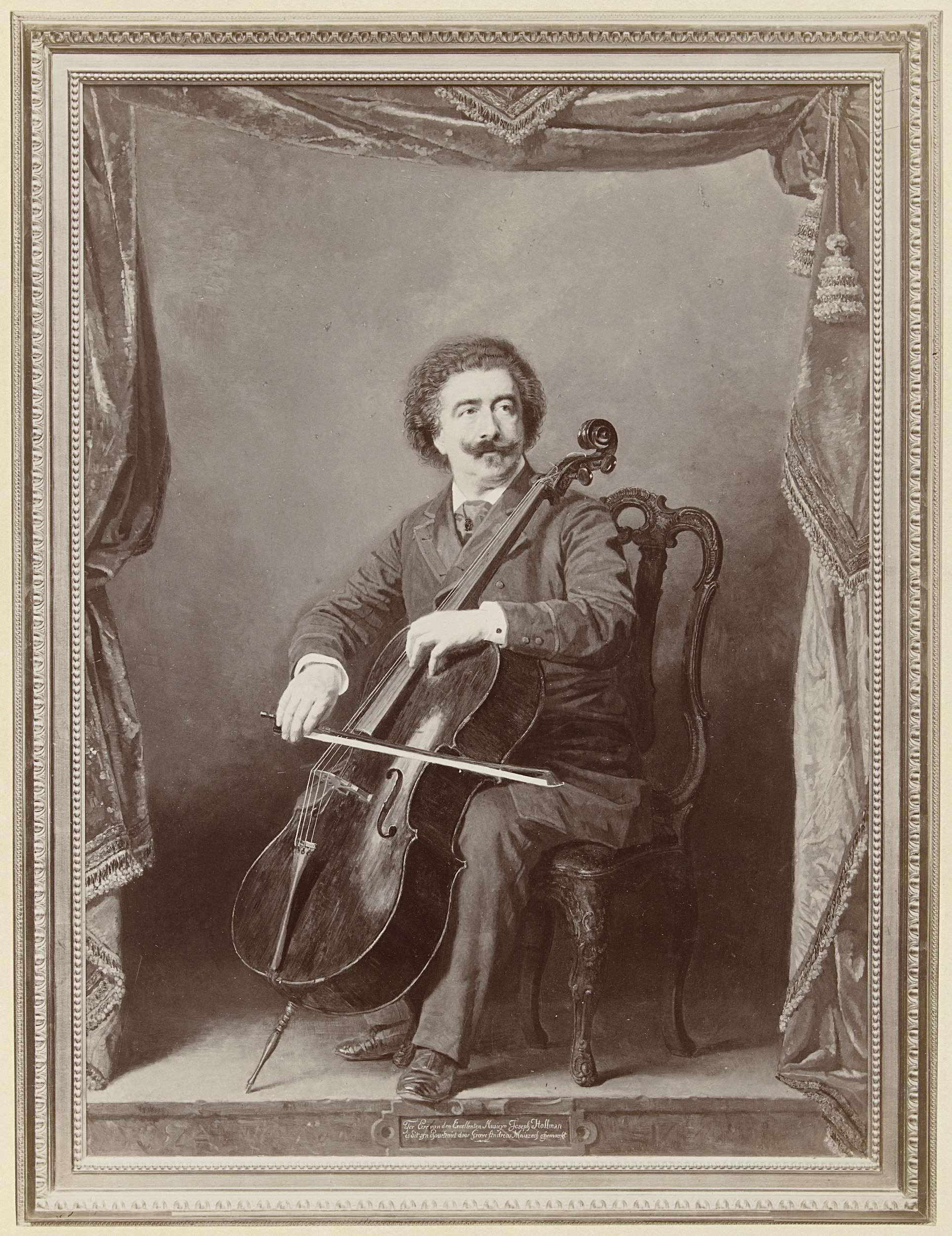 Portrait of Joseph Hollman by Michel Berthaud, albumen print