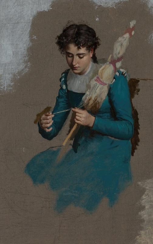 A young woman is depicted spinning in a serene setting.