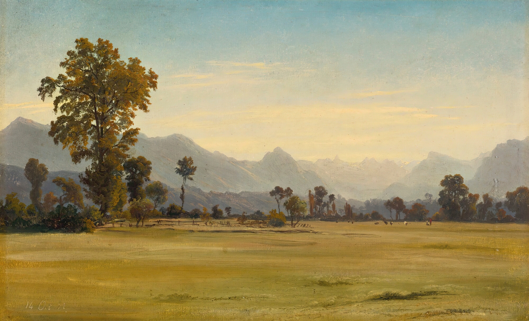 Landscape of Vitznauerstock mountain, oil on canvas by Robert Zünd