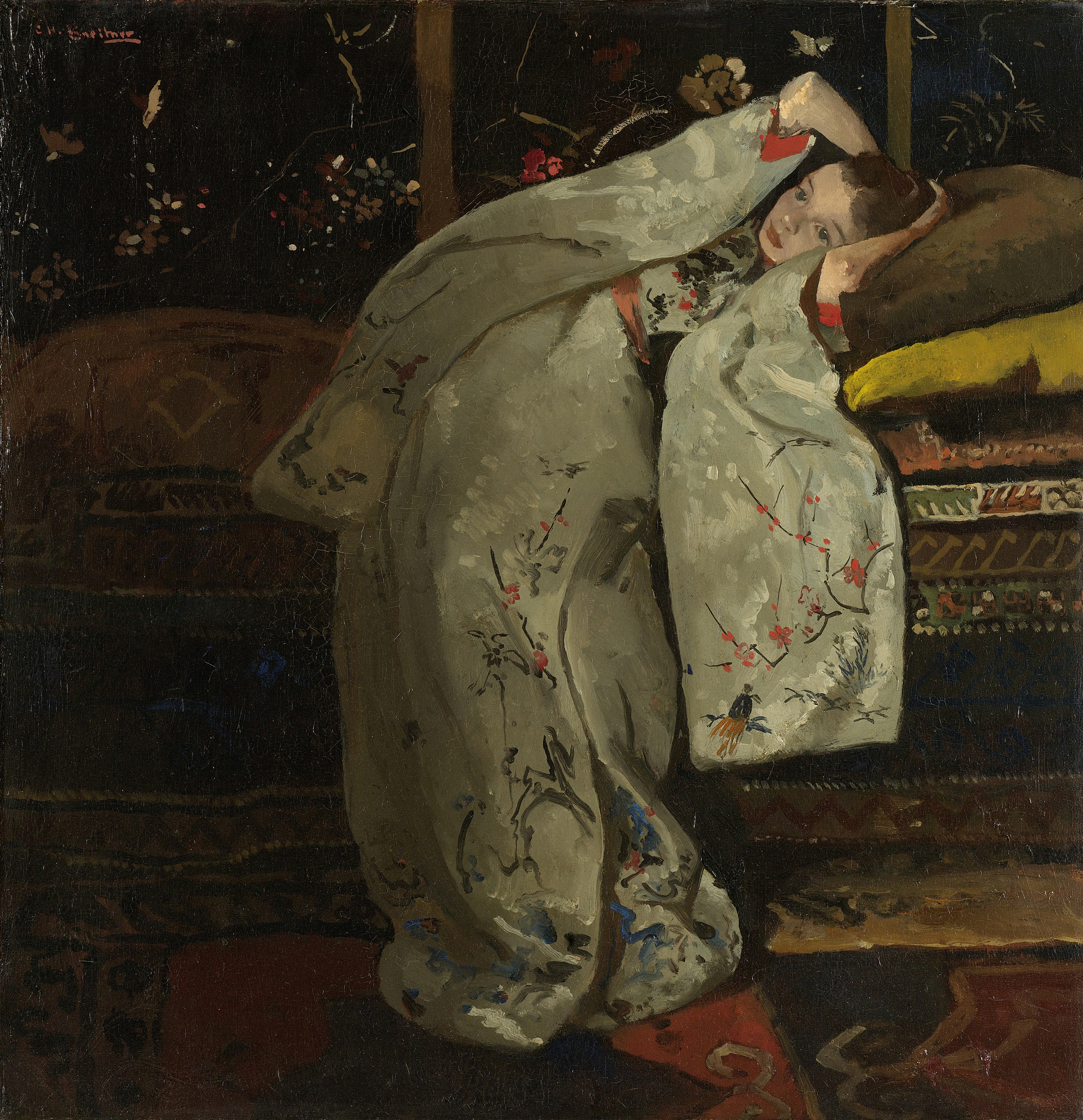 Girl in a White Kimono, by George Hendrik Breitner, public domain