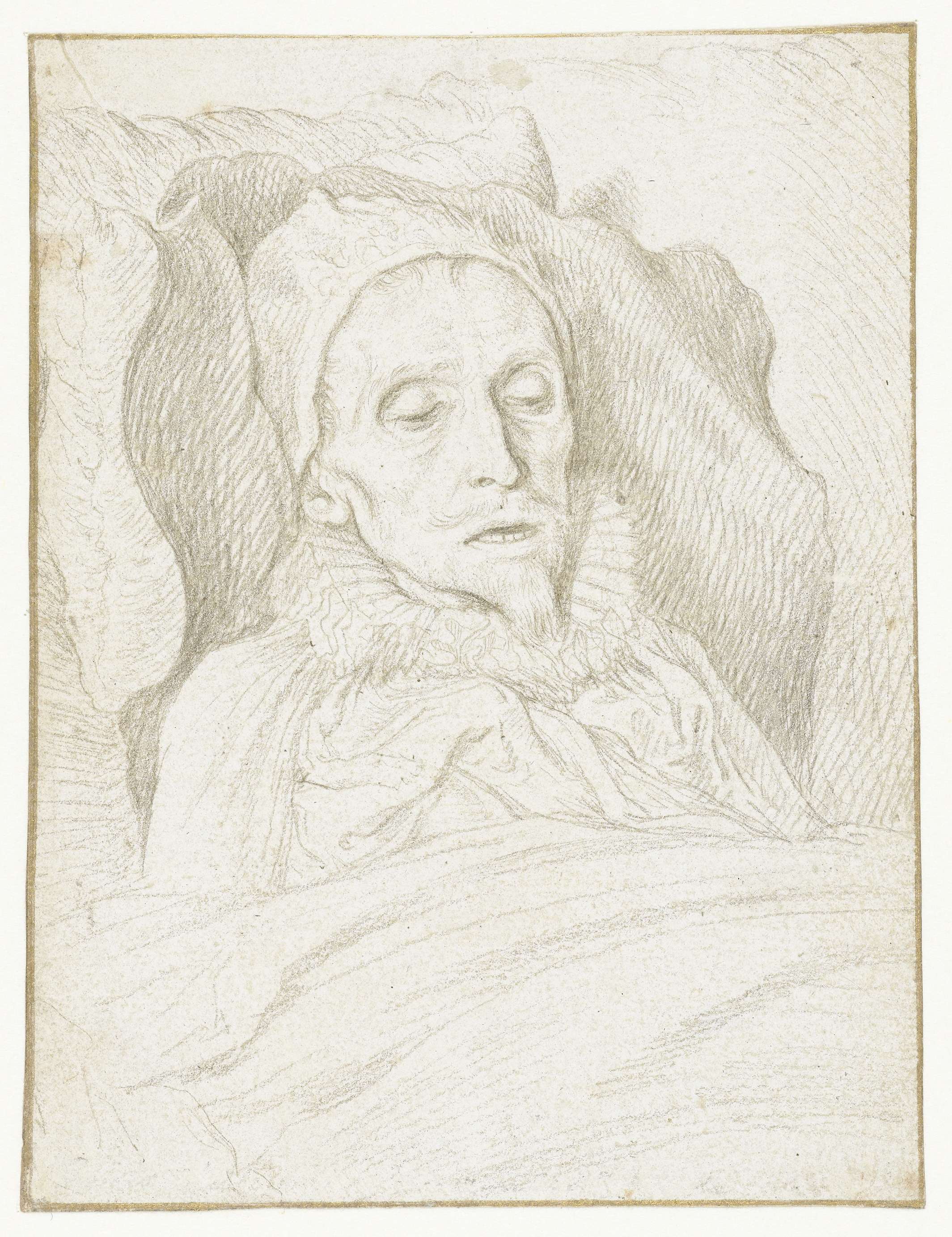 Portrait of Prince Maurice on His Deathbed, paper by Jacques de Gheyn