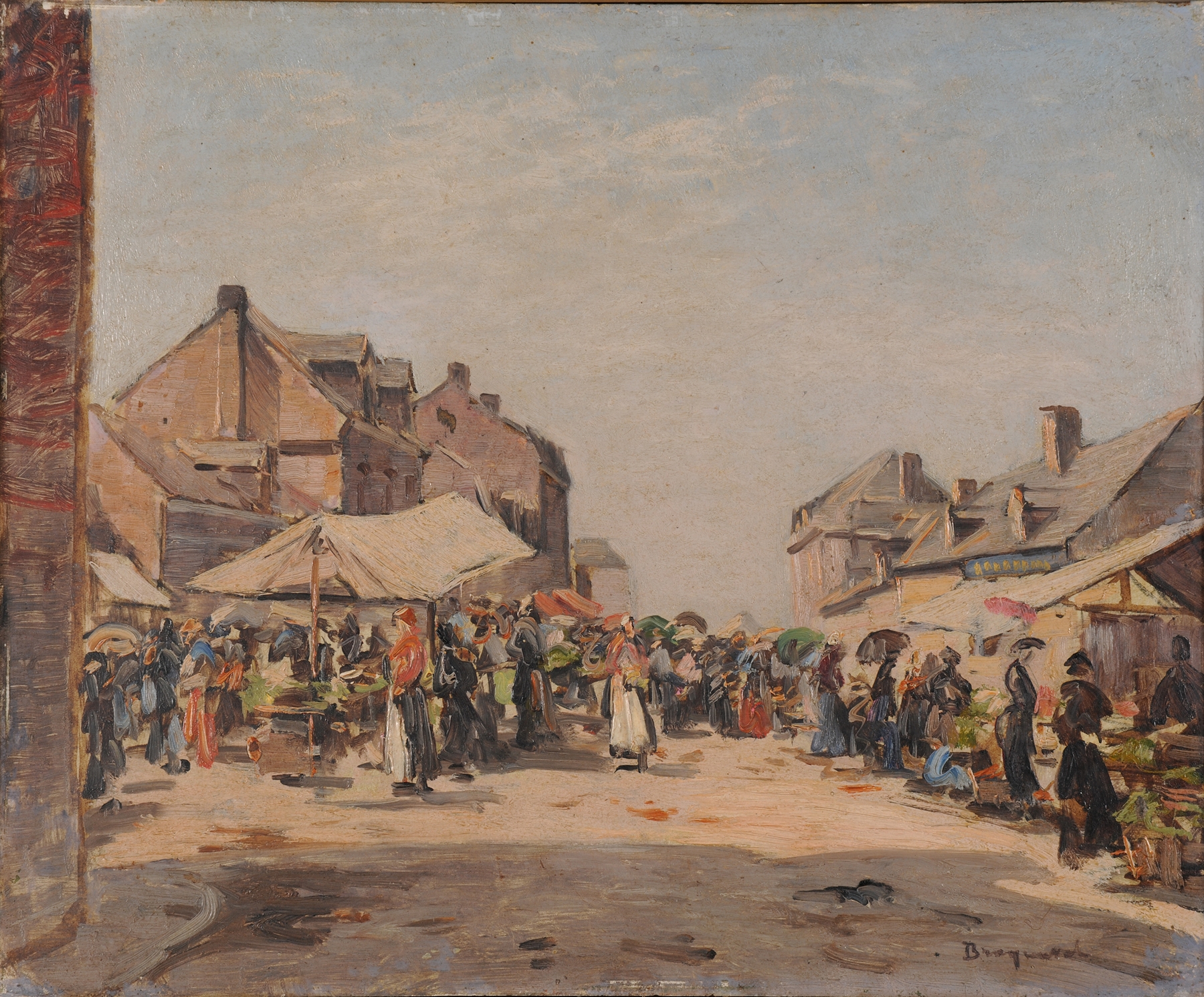 Le marché de Cayeux-sur-Mer, by Louis Braquaval, public domain