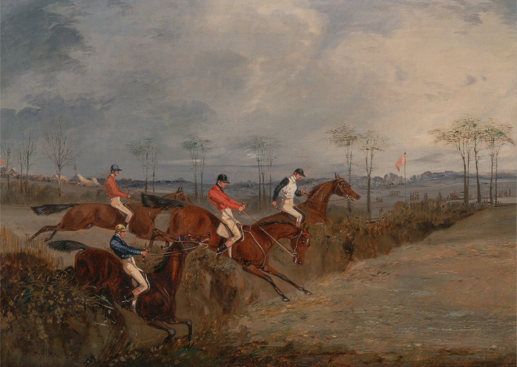 Scenes From a Steeplechase: Another Hedge, by Henry Thomas Alken, public domain