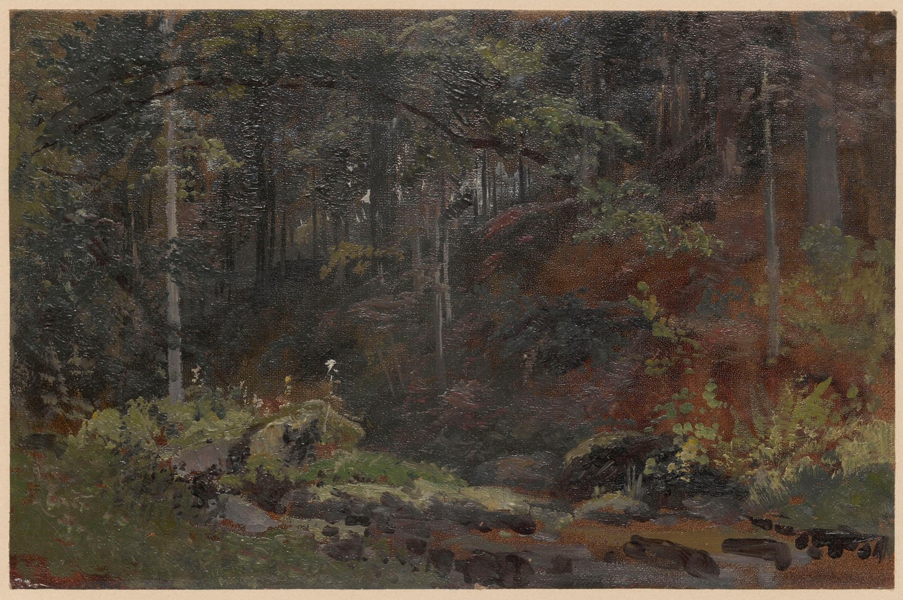 Forest stream II, by Adolf Dressler, public domain