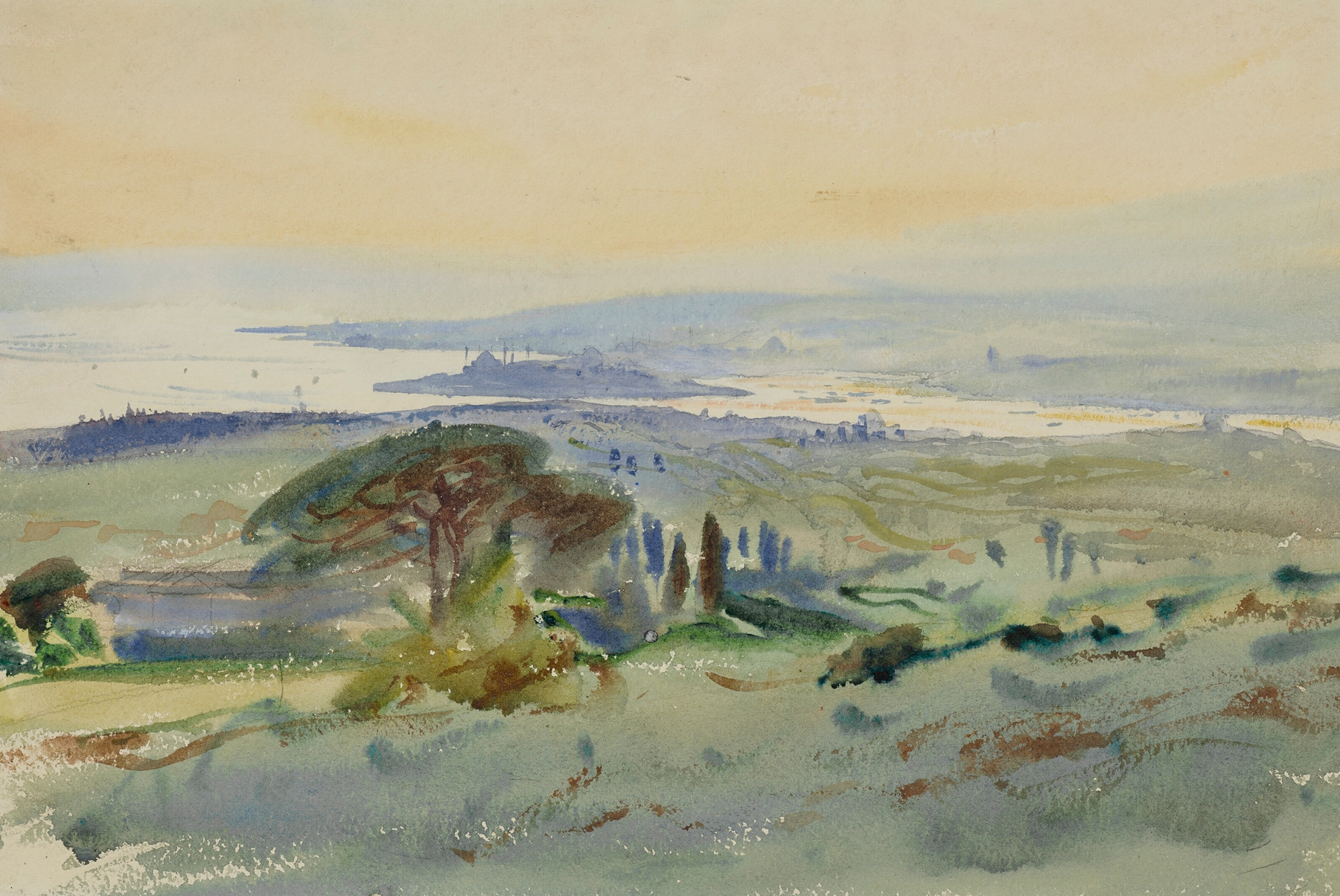 Stamboul by John Singer Sargent, oil on canvas, featuring light filtering through arches.