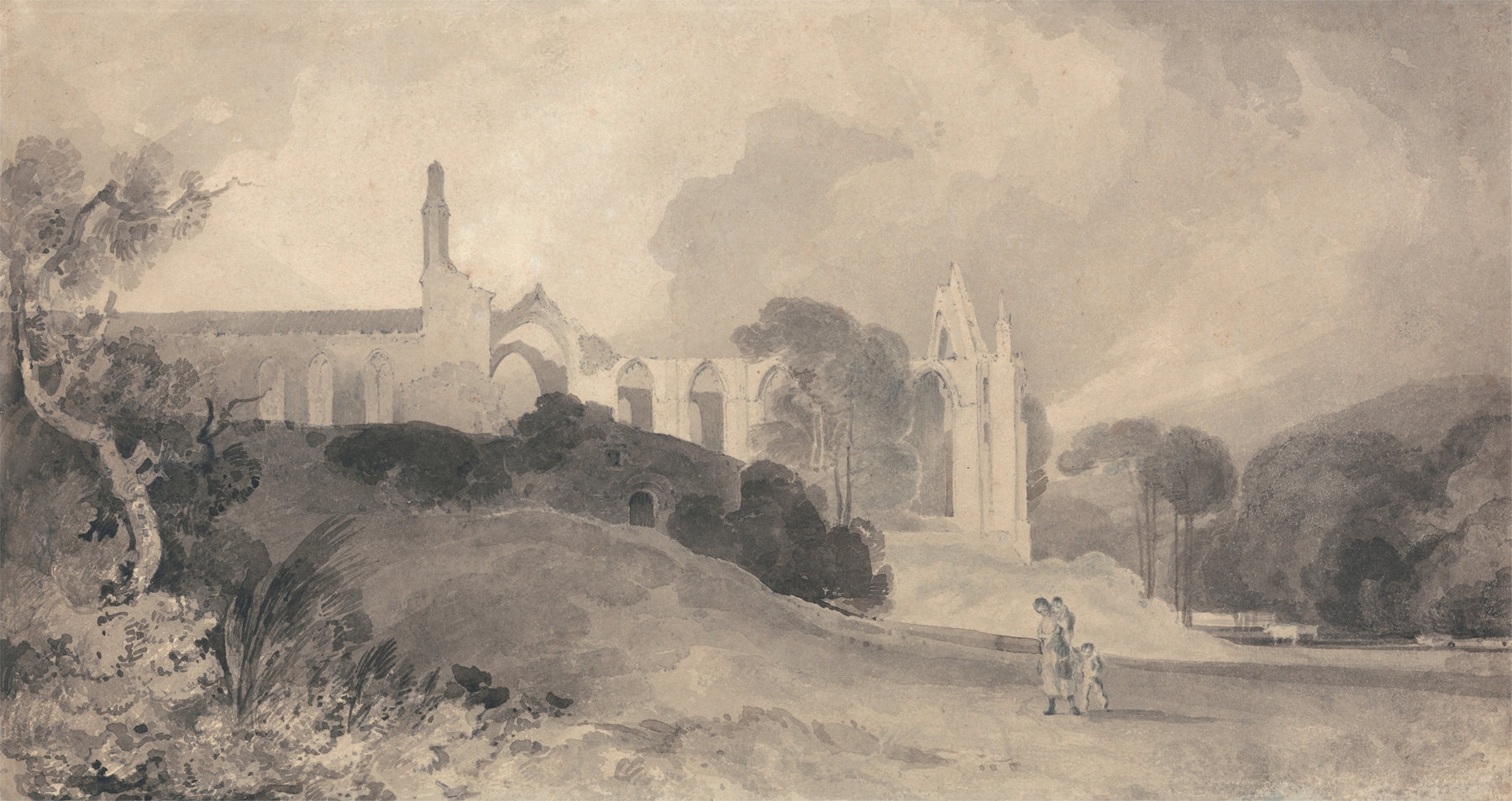 Bolton Priory, Yorkshire, by John Sell Cotman, public domain