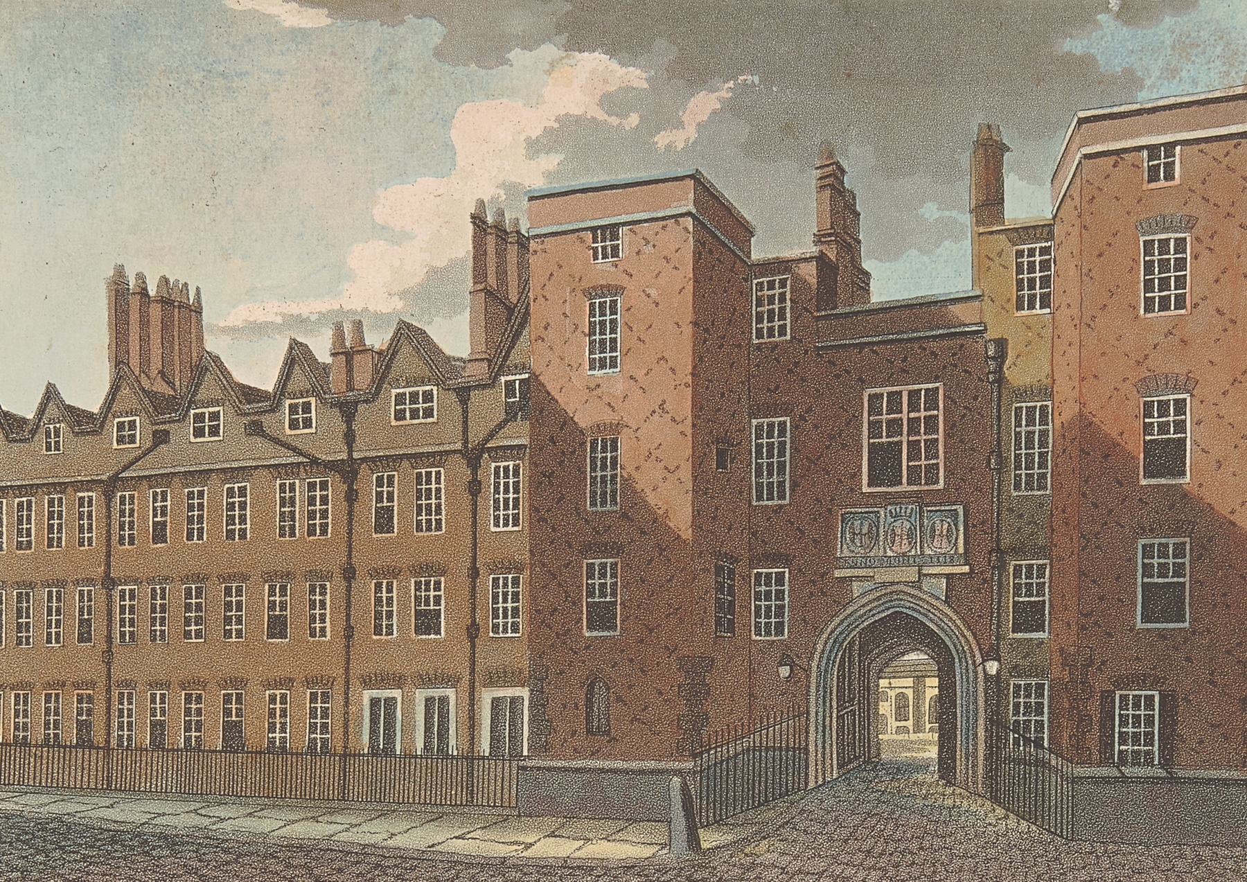 Lincoln’s Inn Gate by Samuel Ireland, architectural portrait, unknown medium