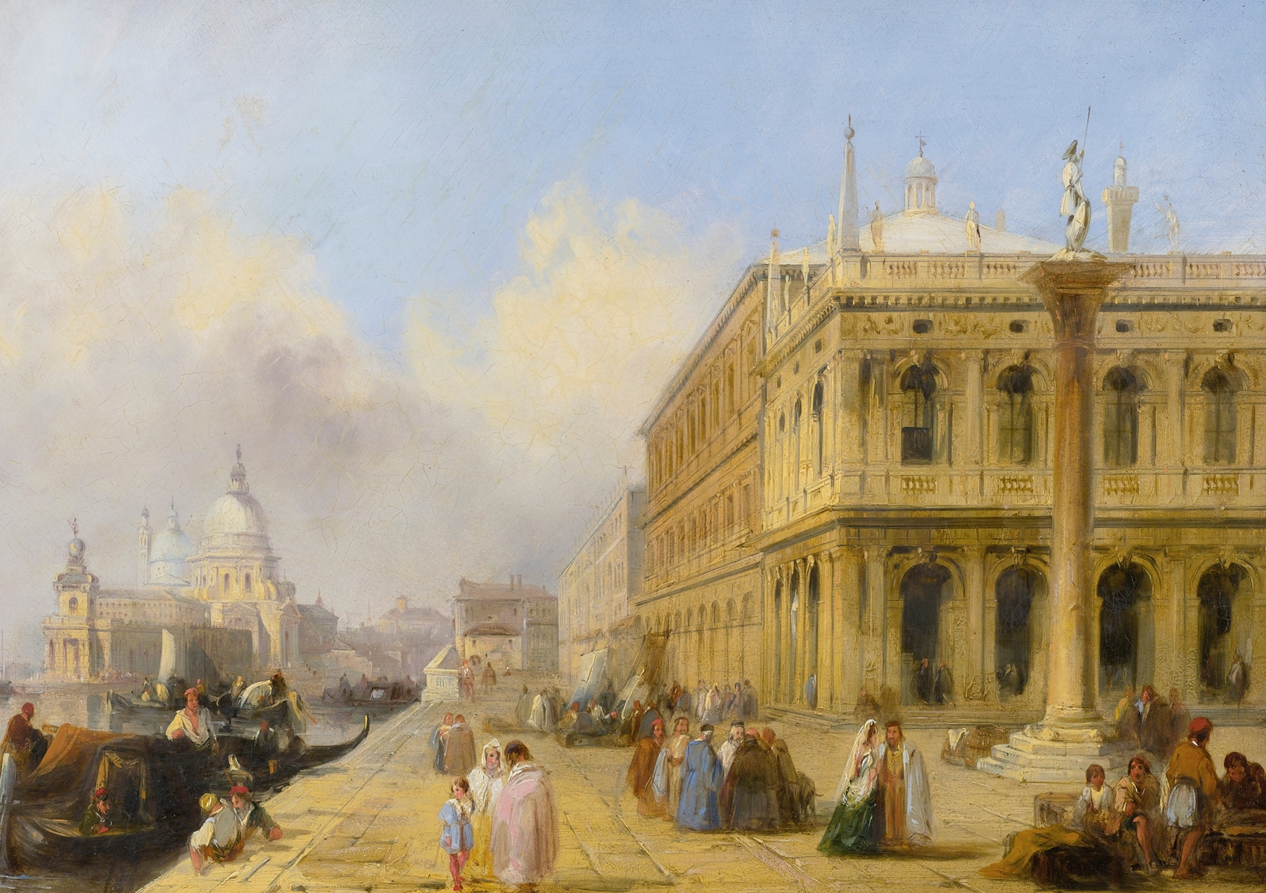 Impressionism artwork by Edward Pritchett depicting the Grand Canal with water and Venetian architecture