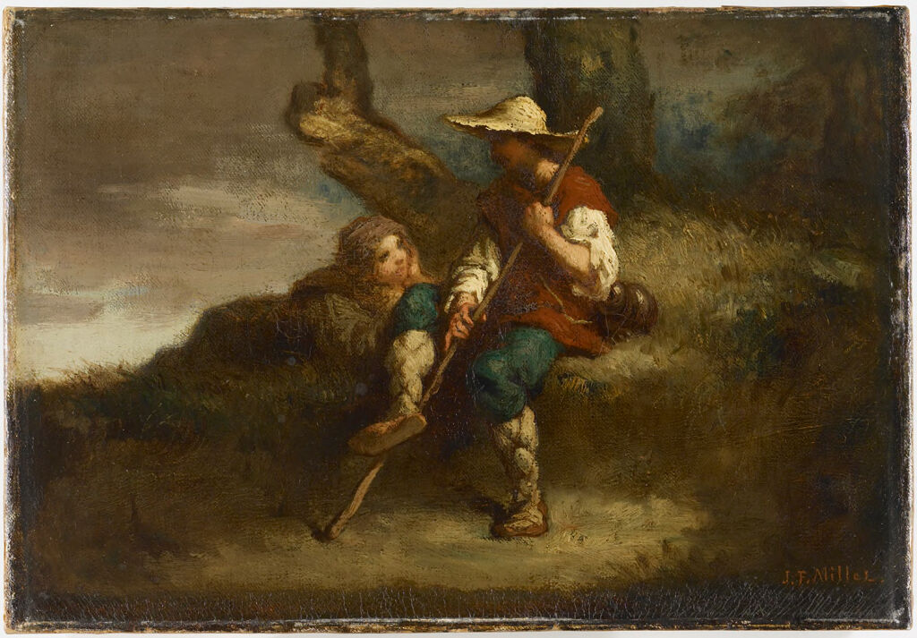 Shepherds Resting, by Jean-François Millet, public domain