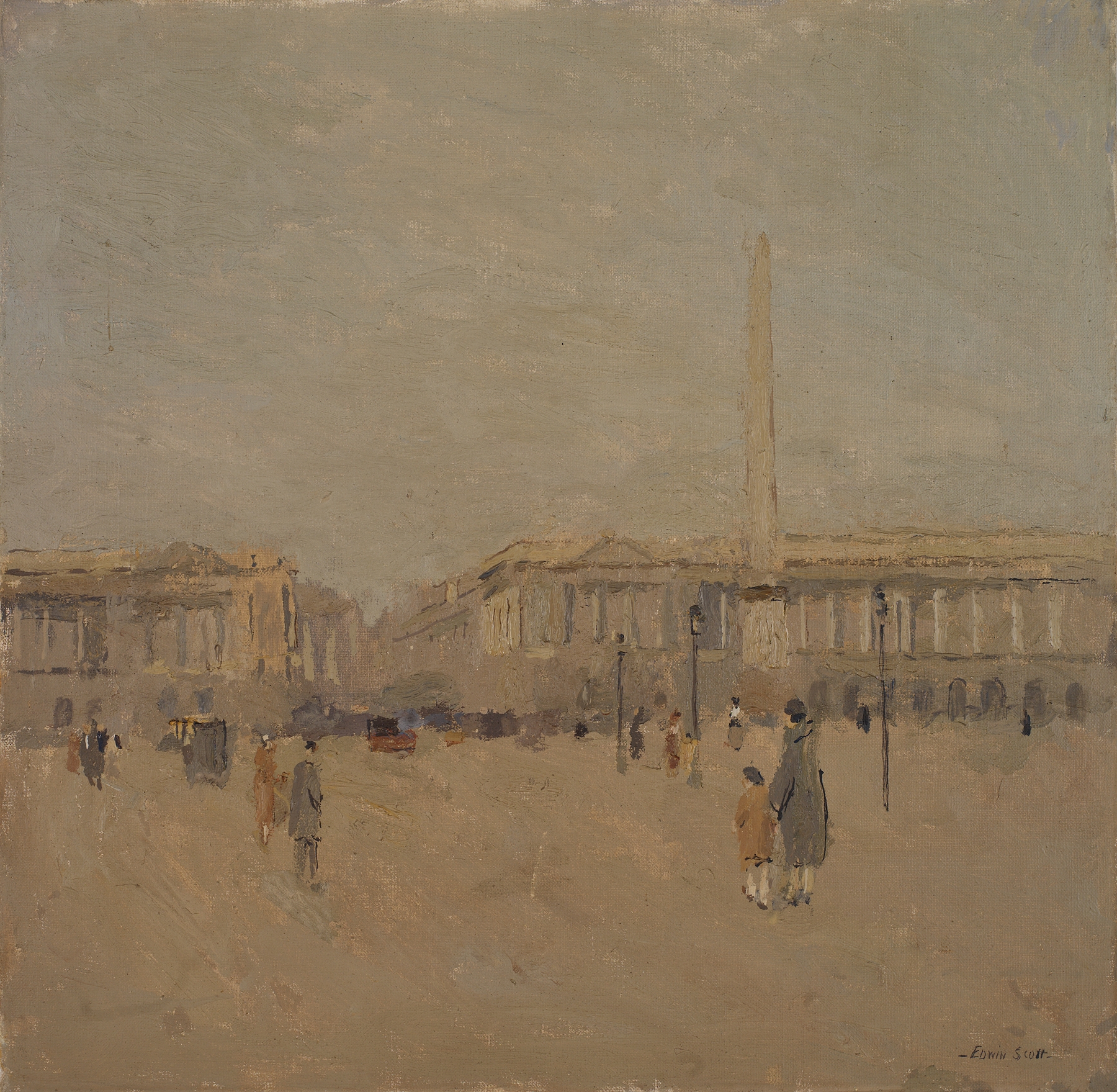 Place de la Concorde no. II, by Frank Edwin Scott, public domain