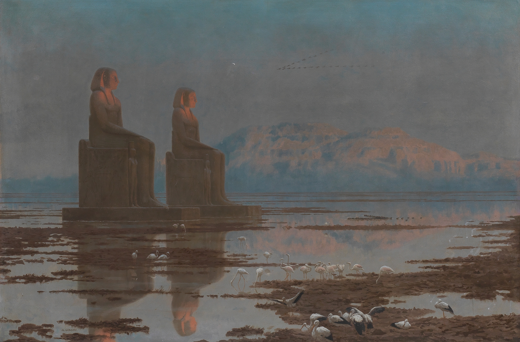 The Nile in flood, oil on canvas by Jean-Léon Gérôme