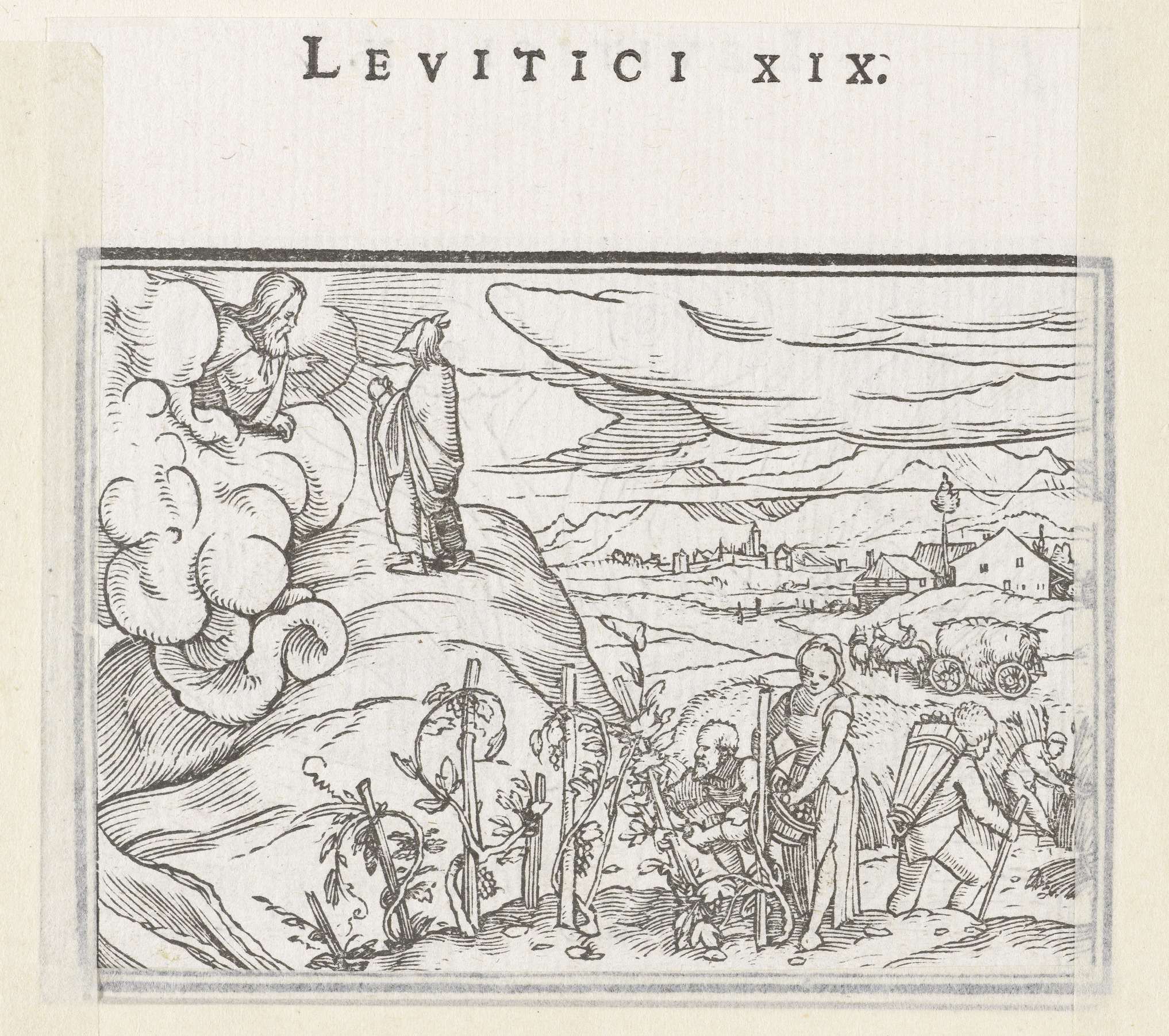 Moses receiving instructions for the harvest, paper, Hans Holbein (II)