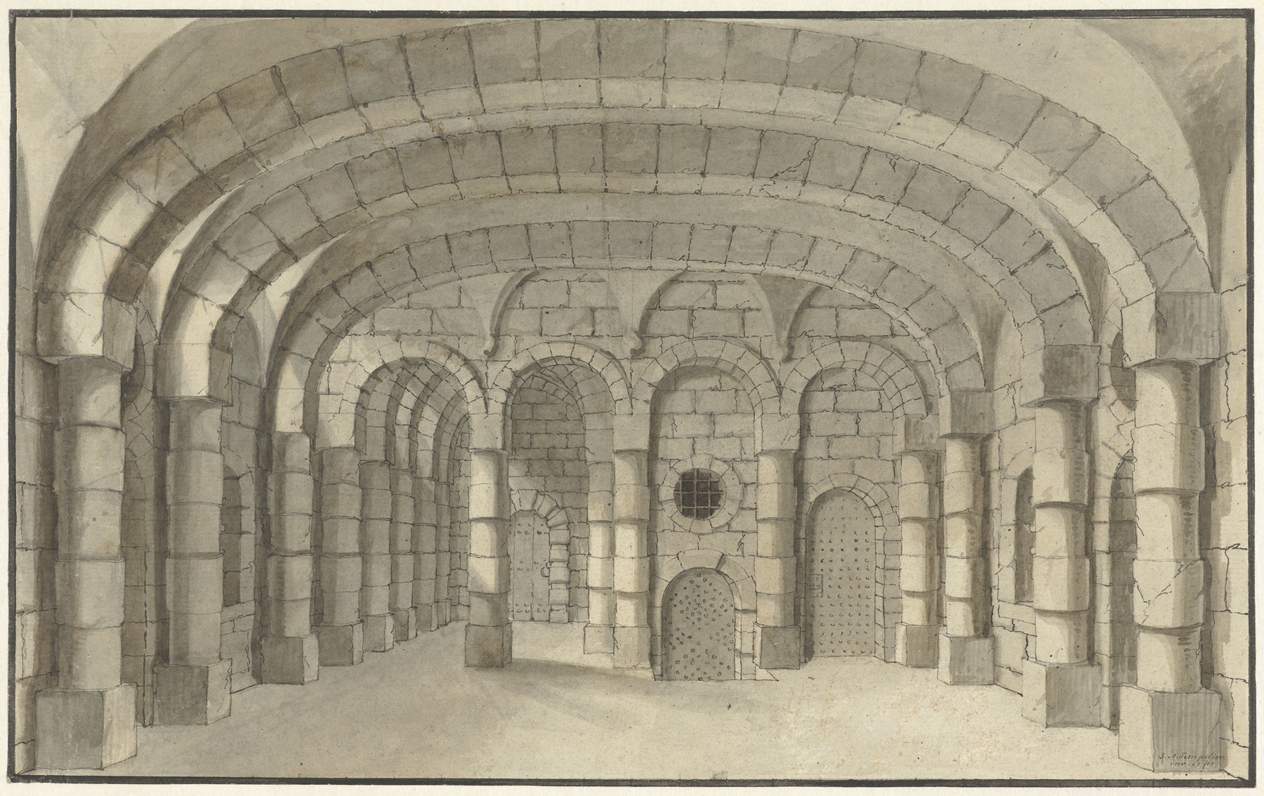 Decorontwerp van een kerker, by J.A. Tempelier, public domain