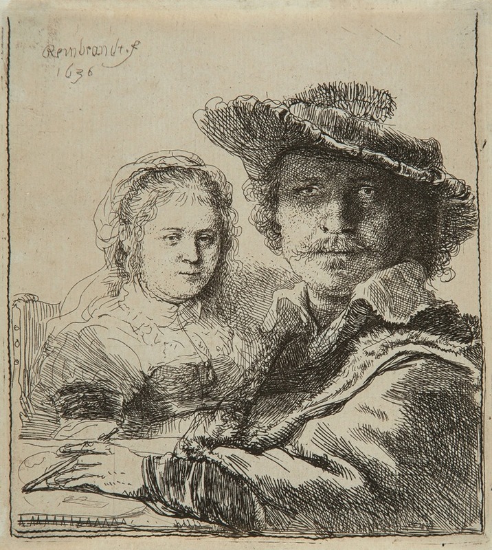 Rembrandt's 'Self-portrait with Saskia' captures a moment of intimacy between the artist and his wife.