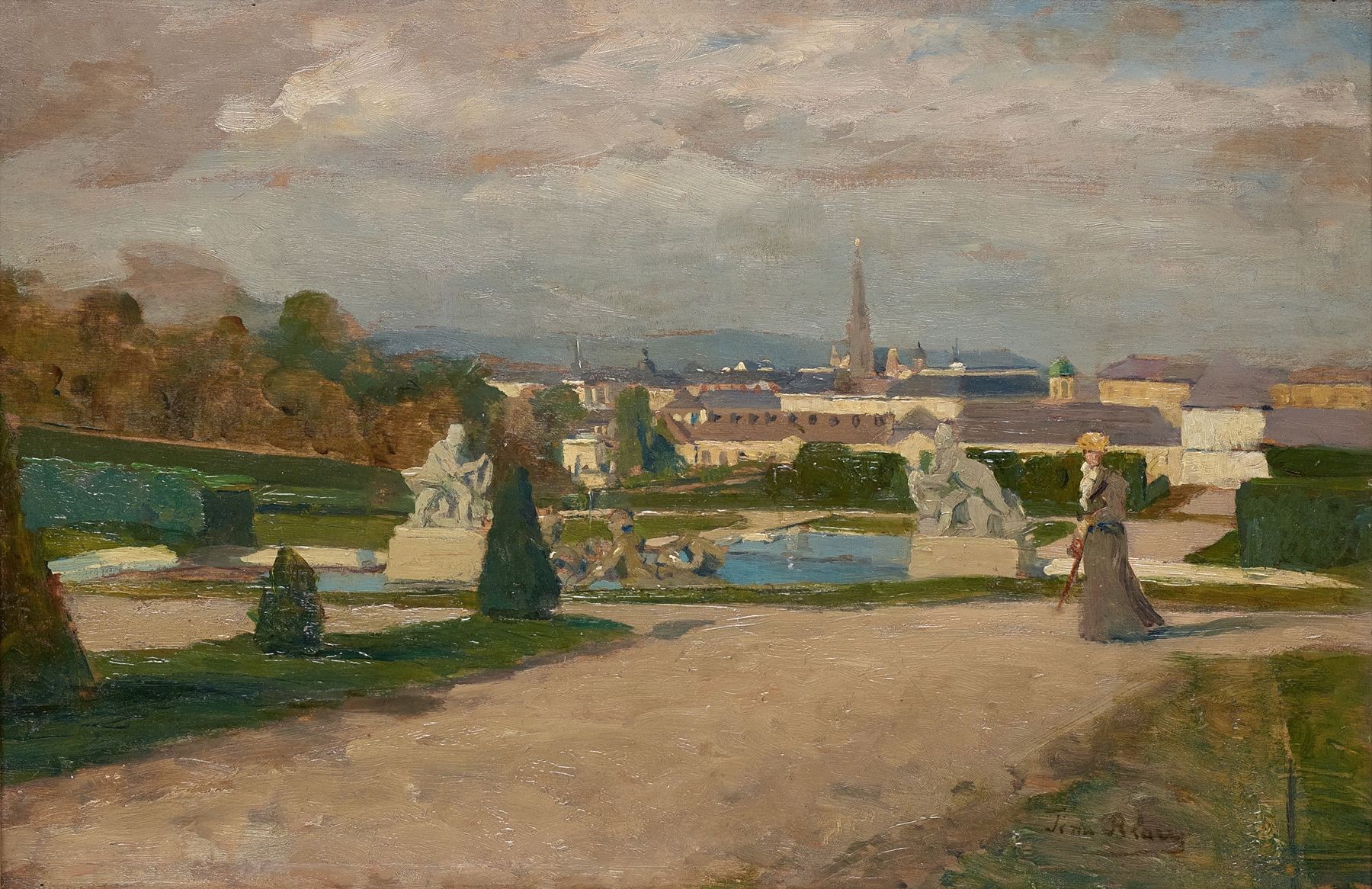 Aus dem Belvedere, by Tina Blau, public domain