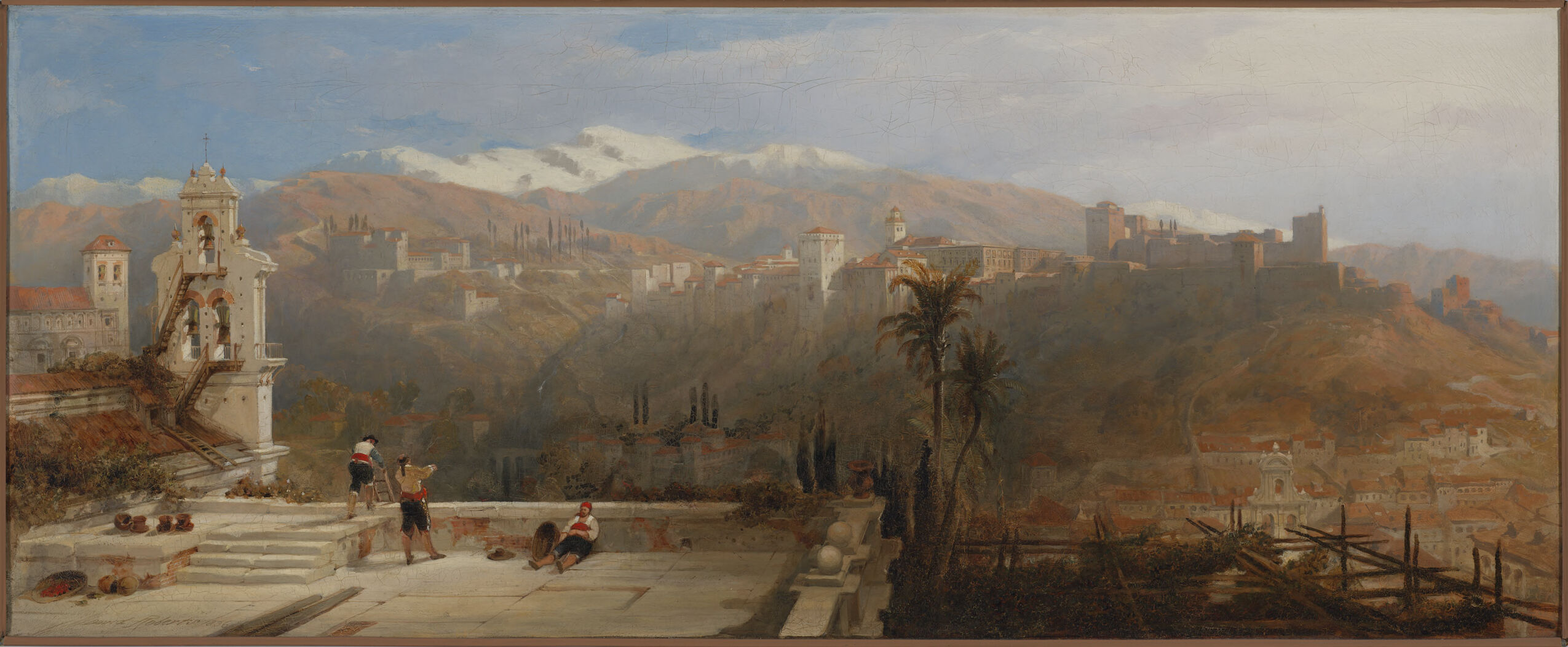 The Fortress of the Alhambra, Granada, by David Roberts, public domain