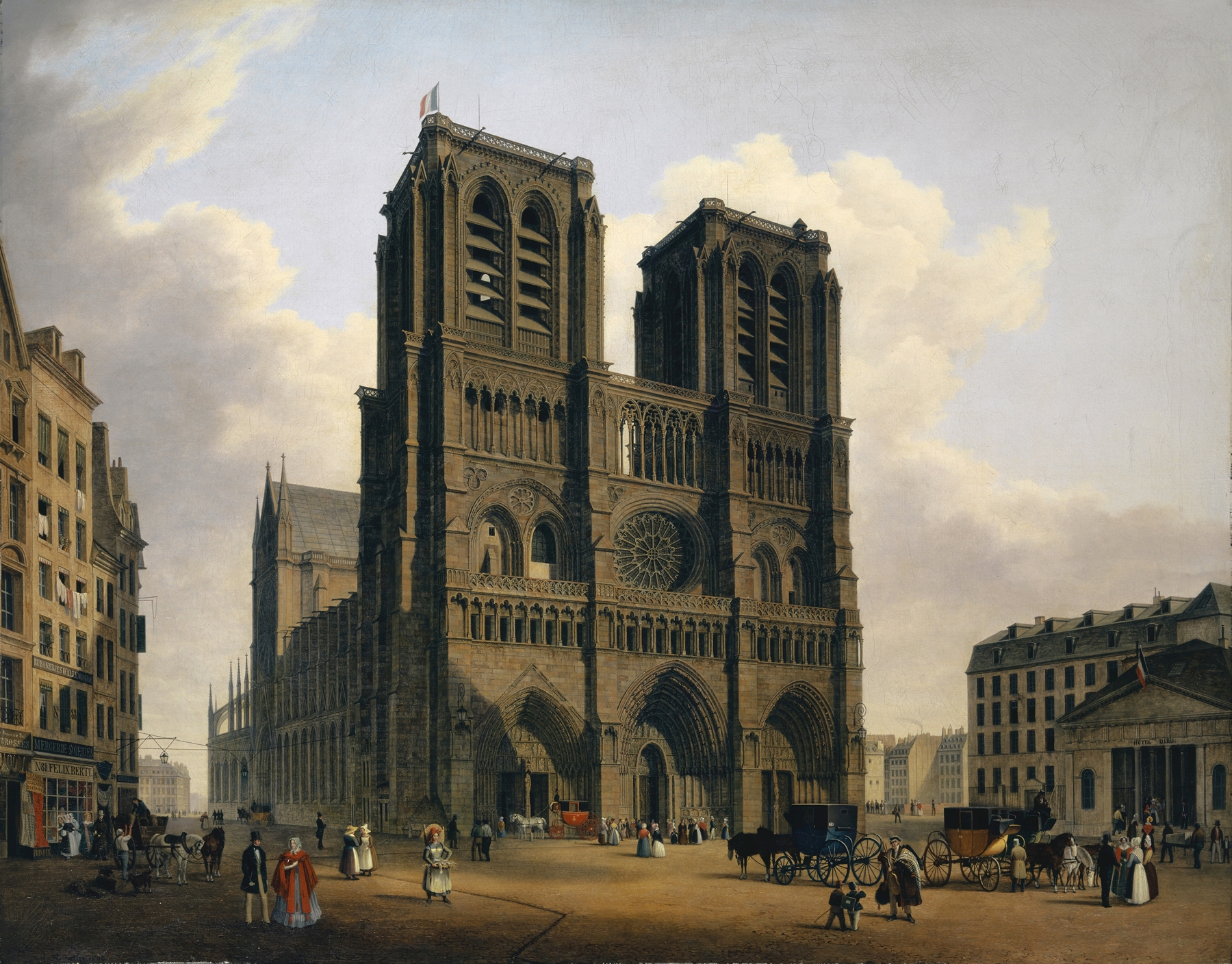 Notre Dame of Paris, by Hubert Sattler, public domain